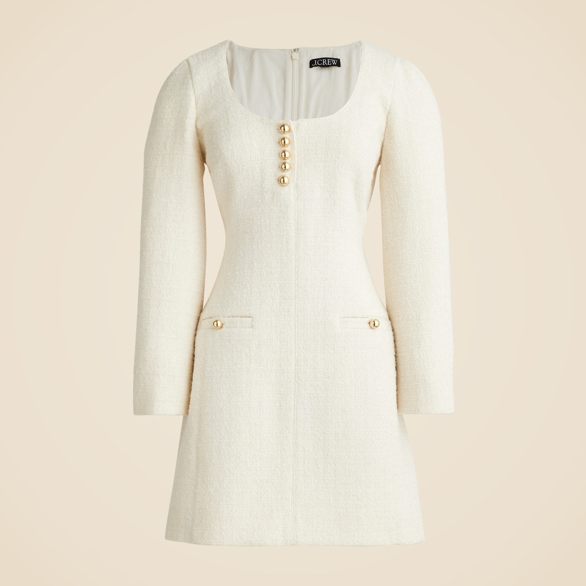 Sophia scoopneck dress in tweed