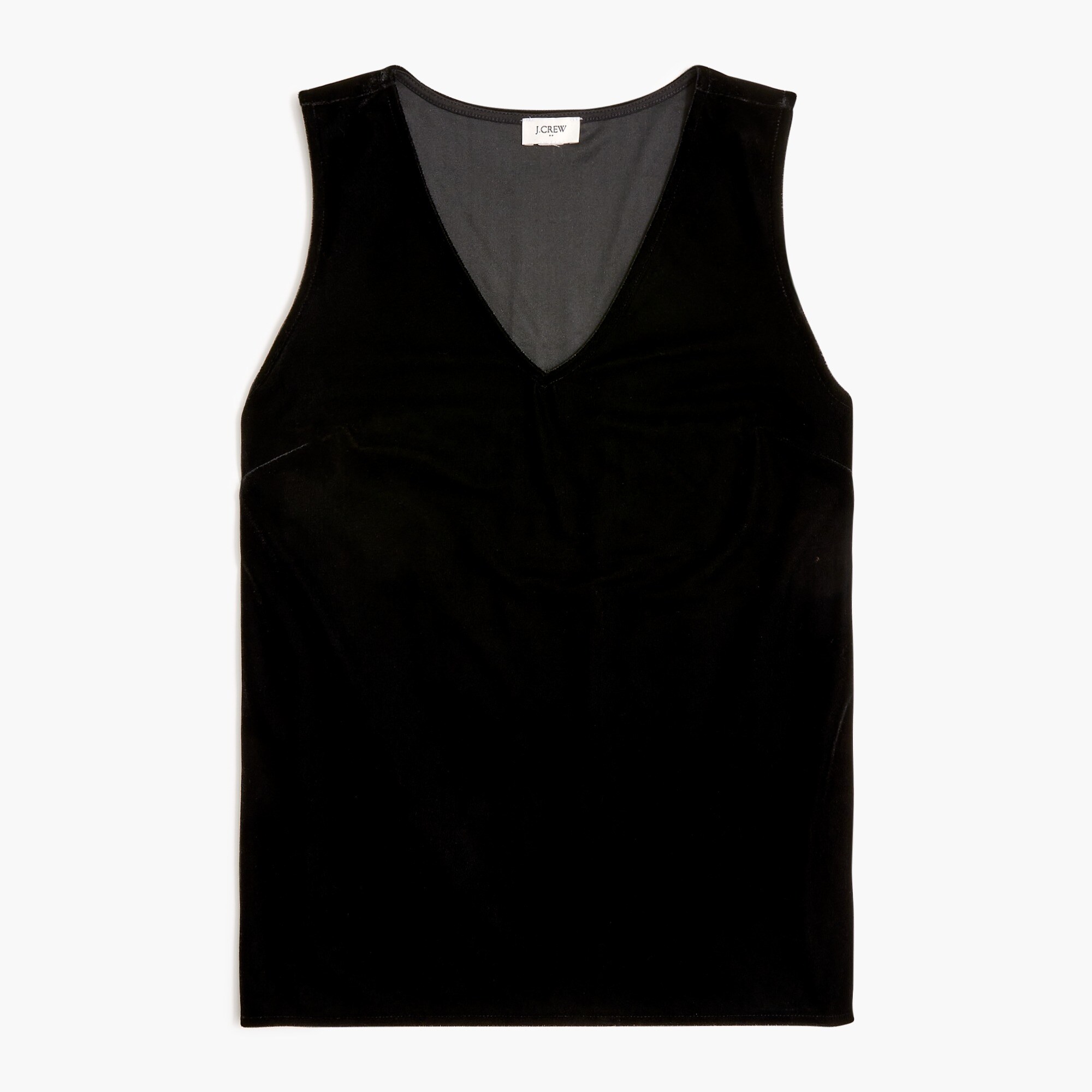 velvet sleeveless v-neck top for women