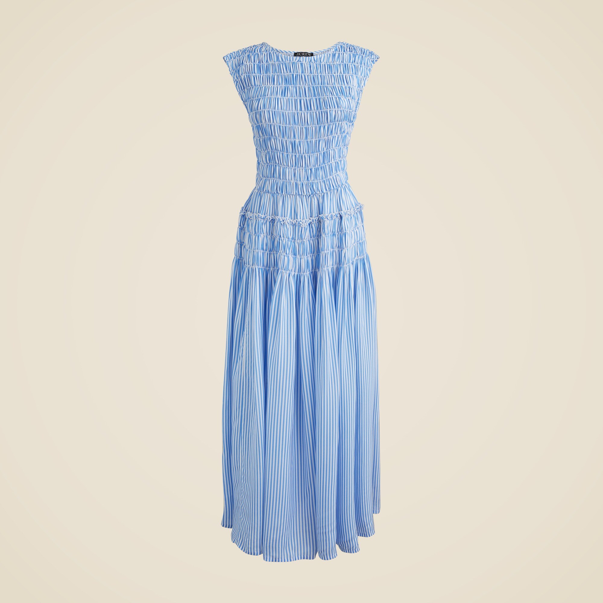 slim fit dress slacks J.Crew Girls' tiered dress in mixed stripes – Tinda Collective main image 0