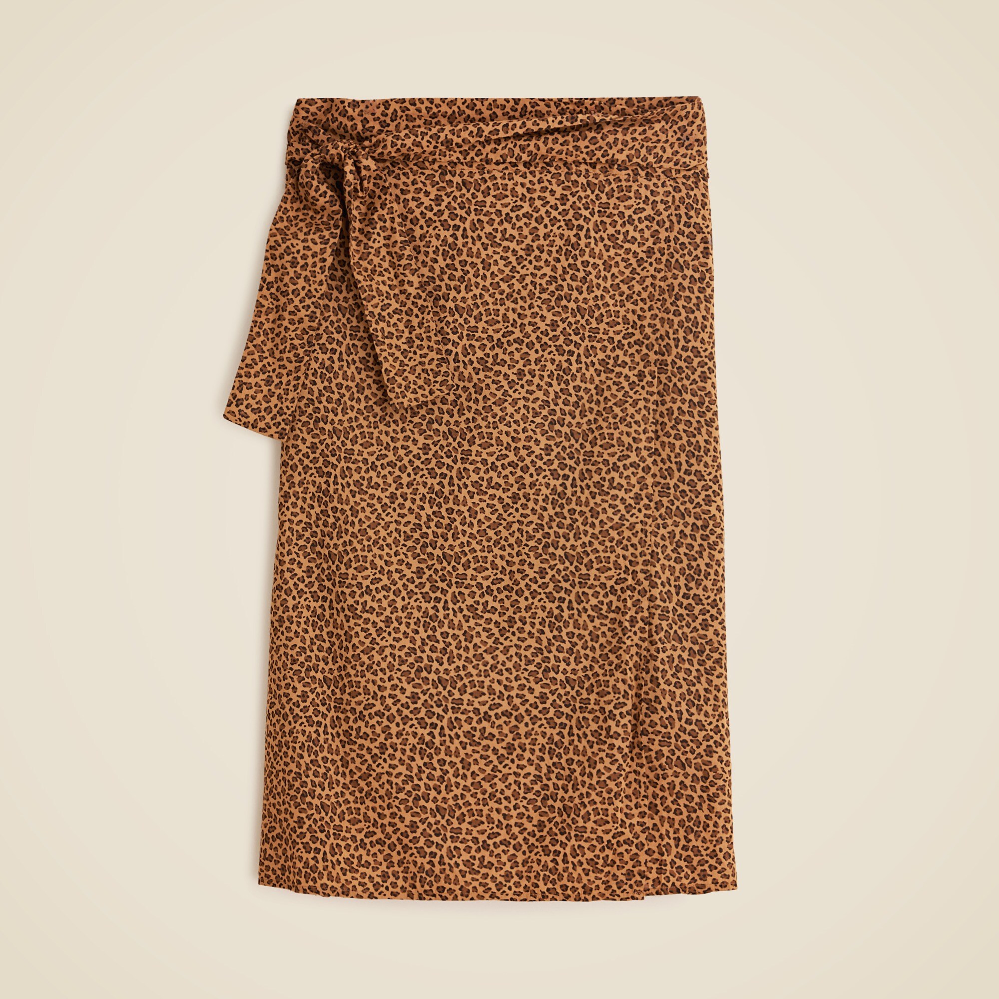  Cotton voile side-tie sarong in leopard print