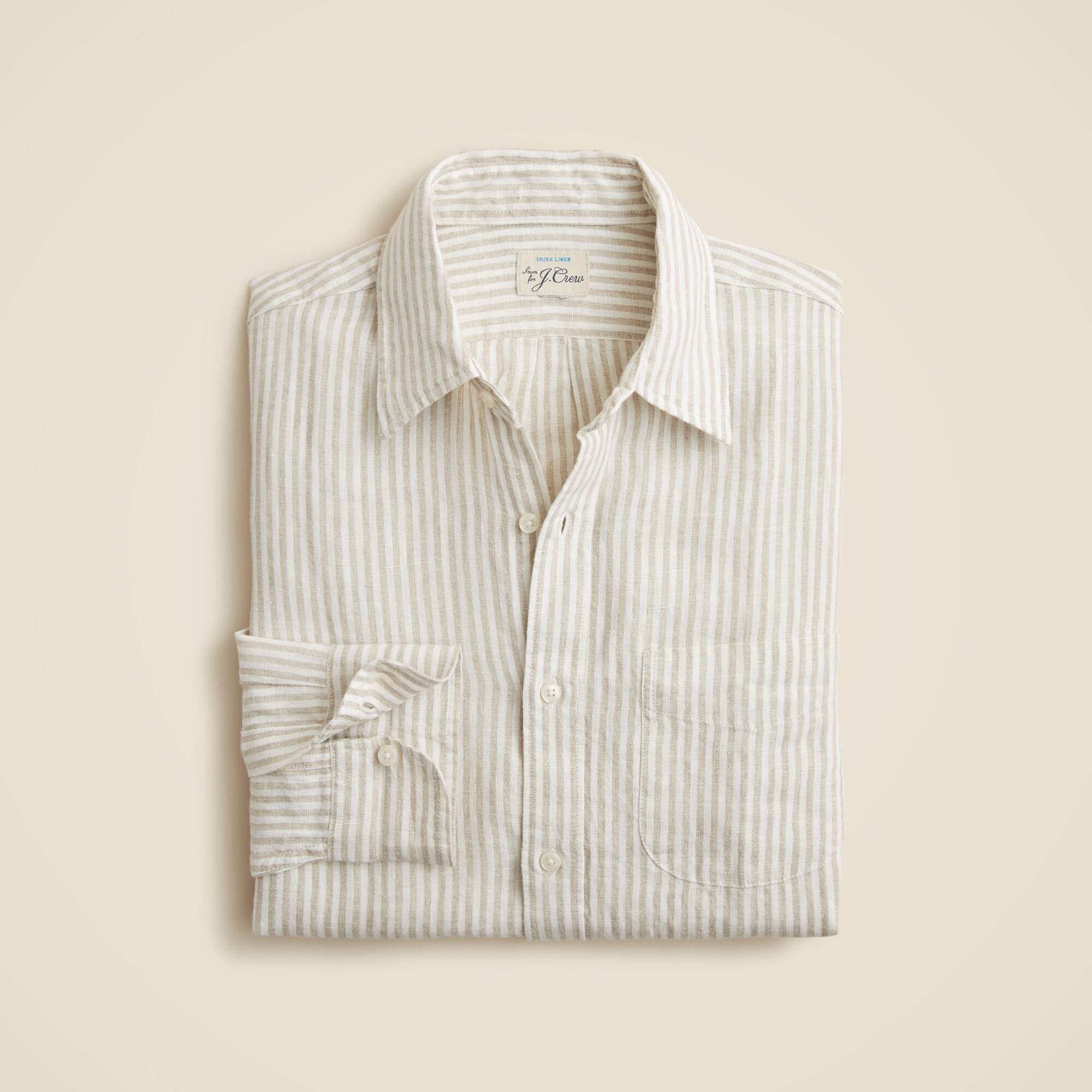 mens Baird McNutt Irish linen point-collar shirt