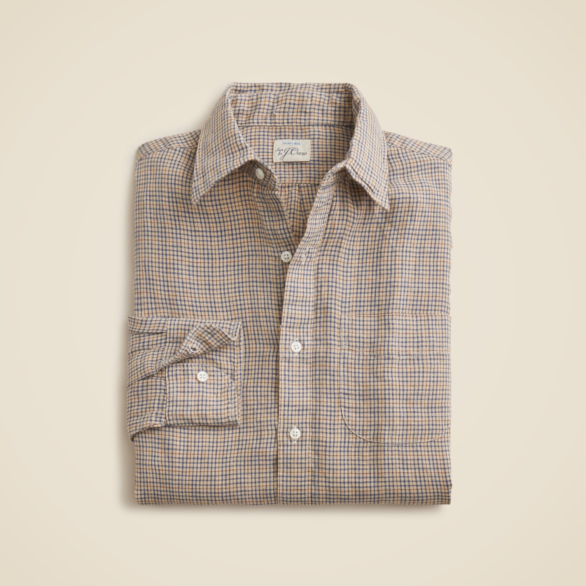 mens Baird McNutt Irish linen point-collar shirt