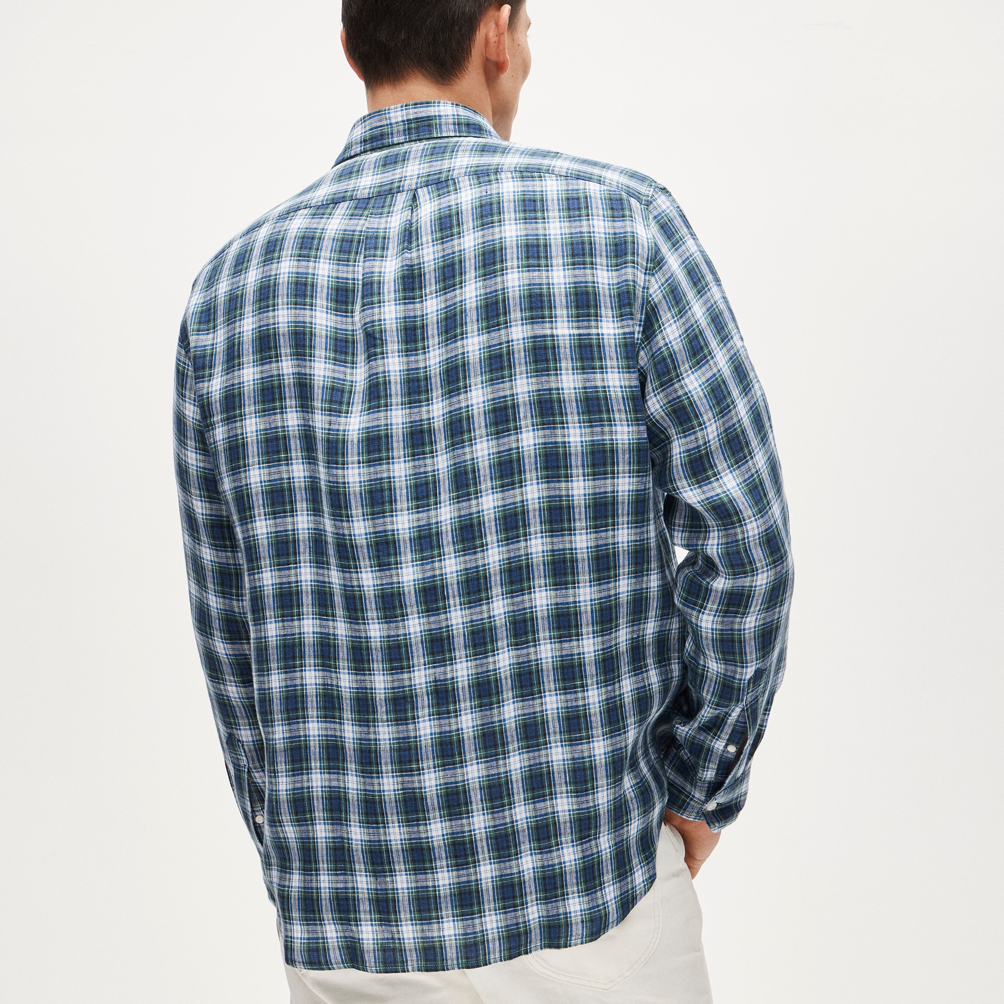 Baird McNutt Irish linen point-collar shirt