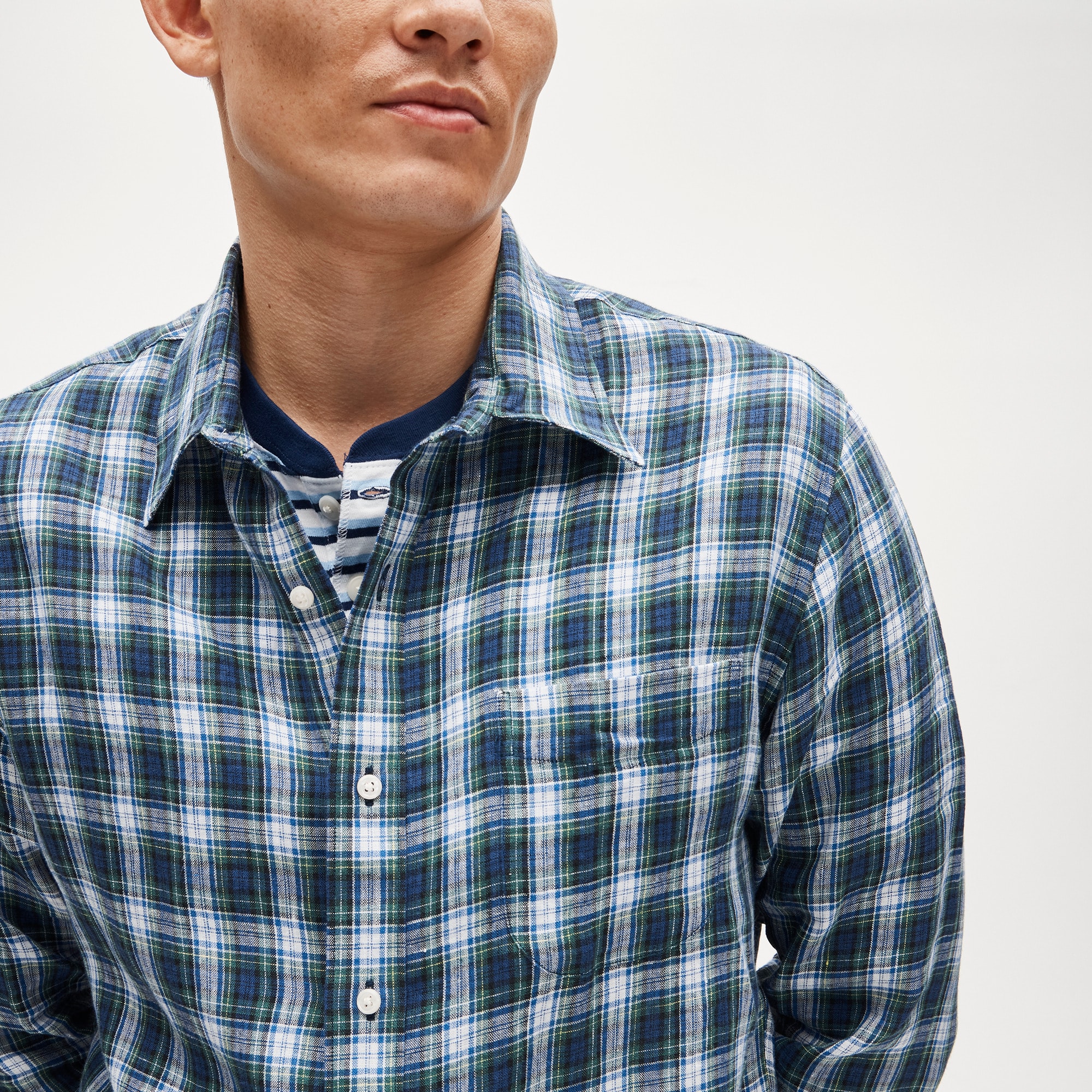 Baird McNutt Irish linen point-collar shirt