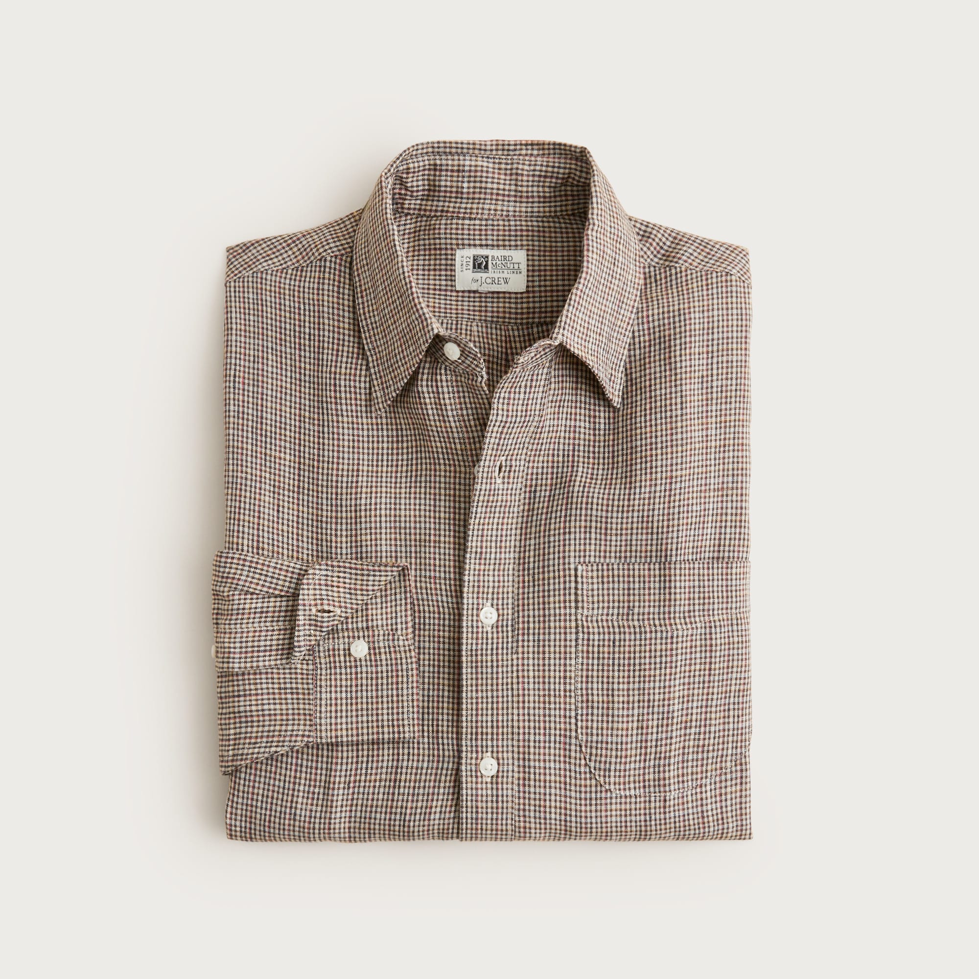  Baird McNutt Irish linen point-collar shirt