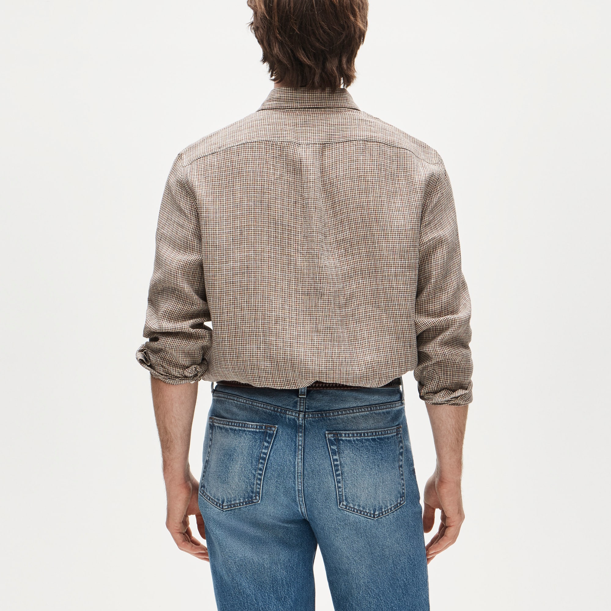 Baird McNutt Irish linen point-collar shirt