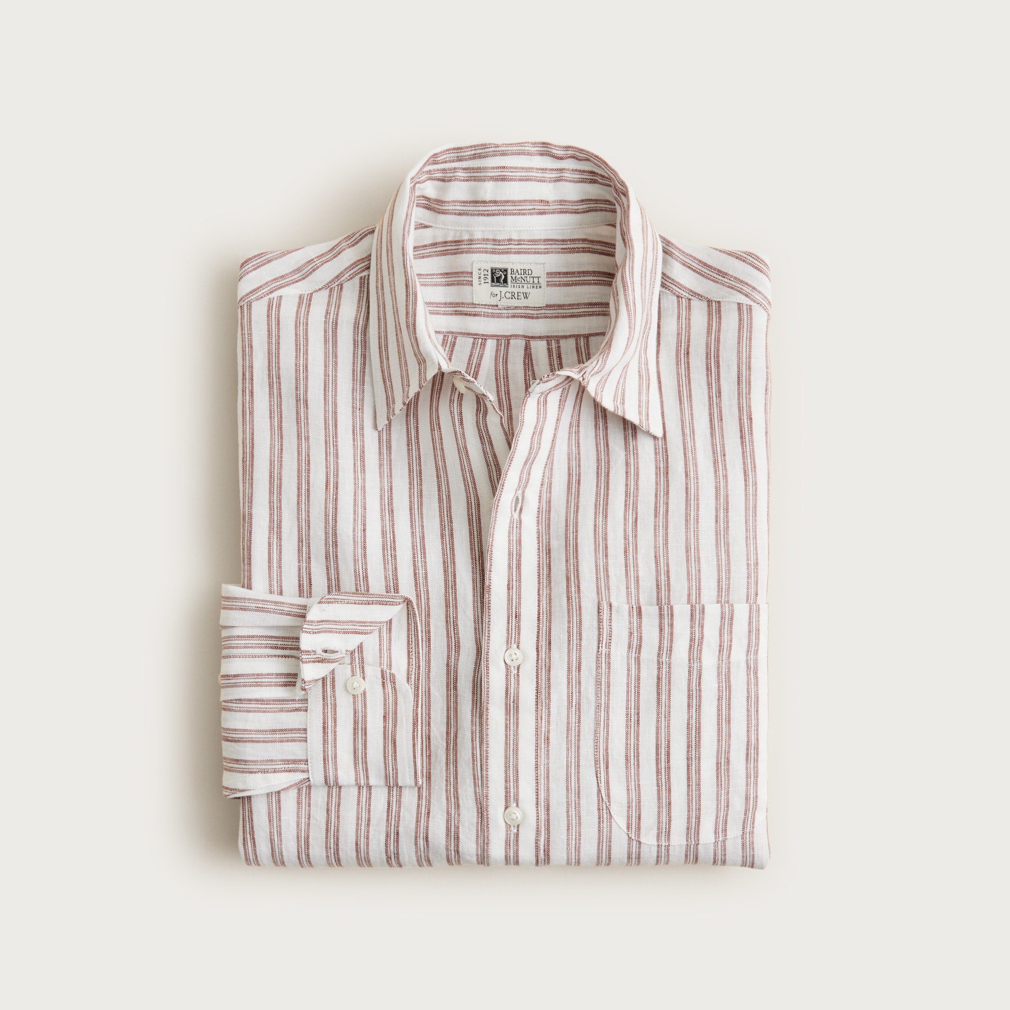 J.Crew Men's Slim Baird McNutt Irish linen point-collar shirt (Size Large)