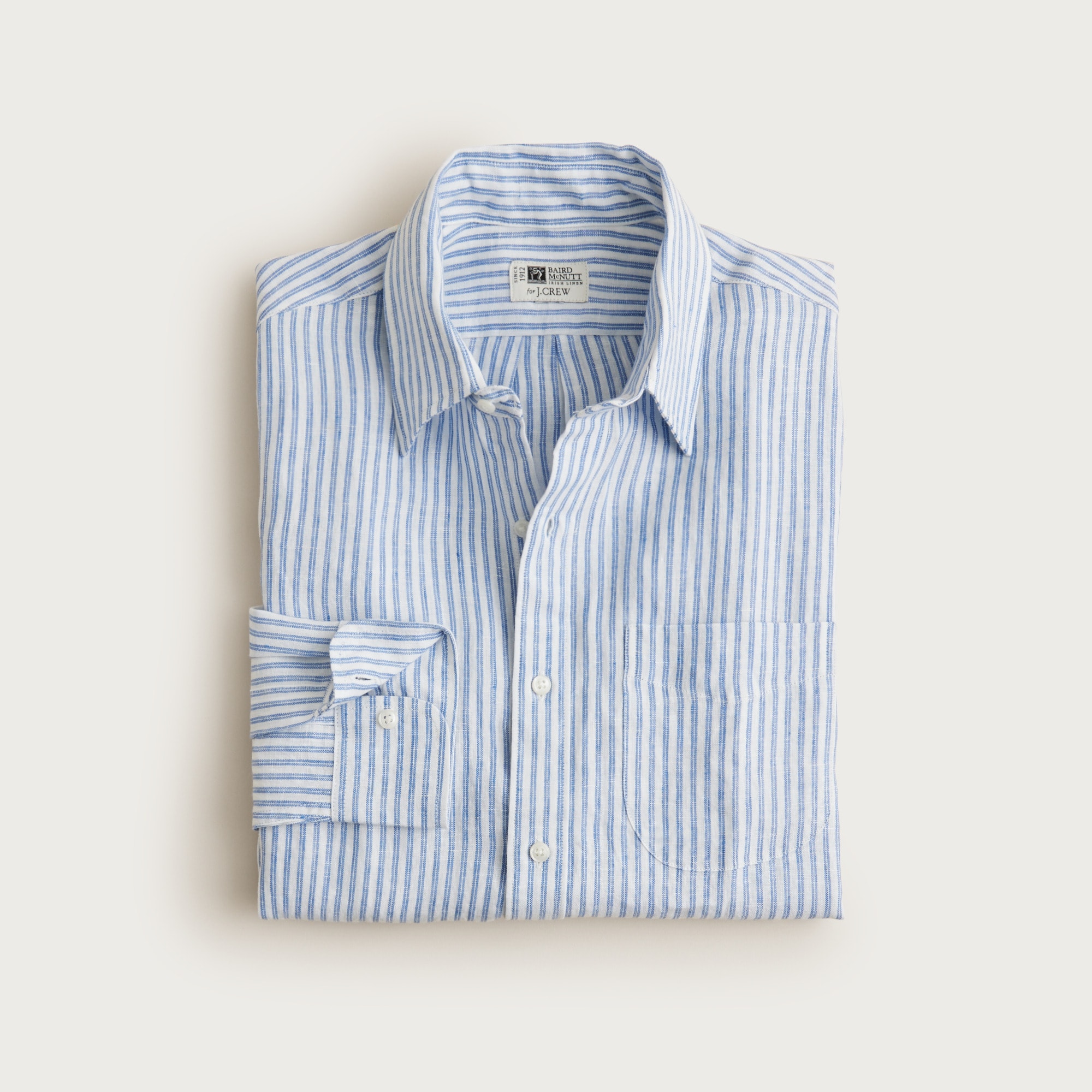 Baird McNutt Irish linen point-collar shirt
