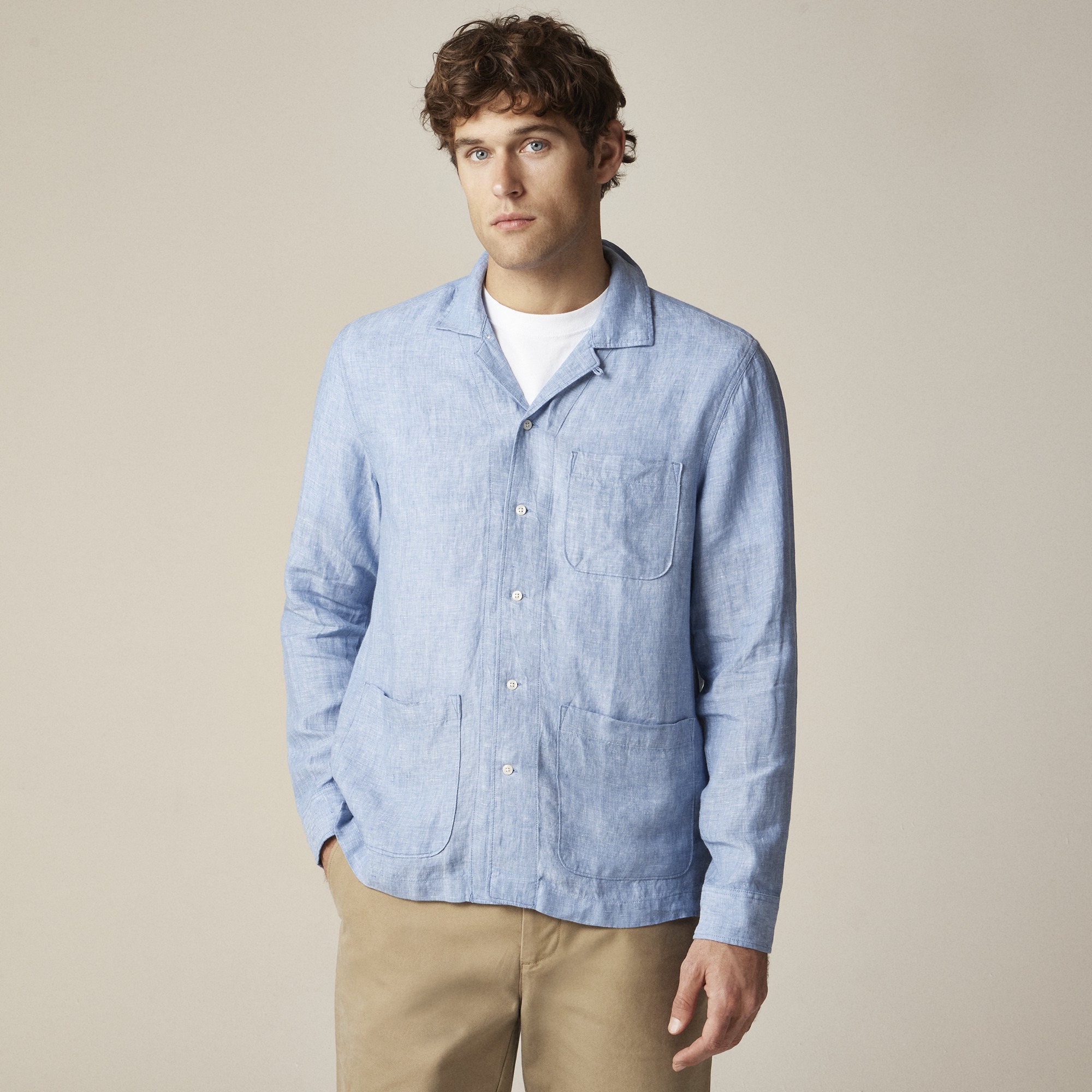 Baird McNutt Irish linen camp-collar shirt