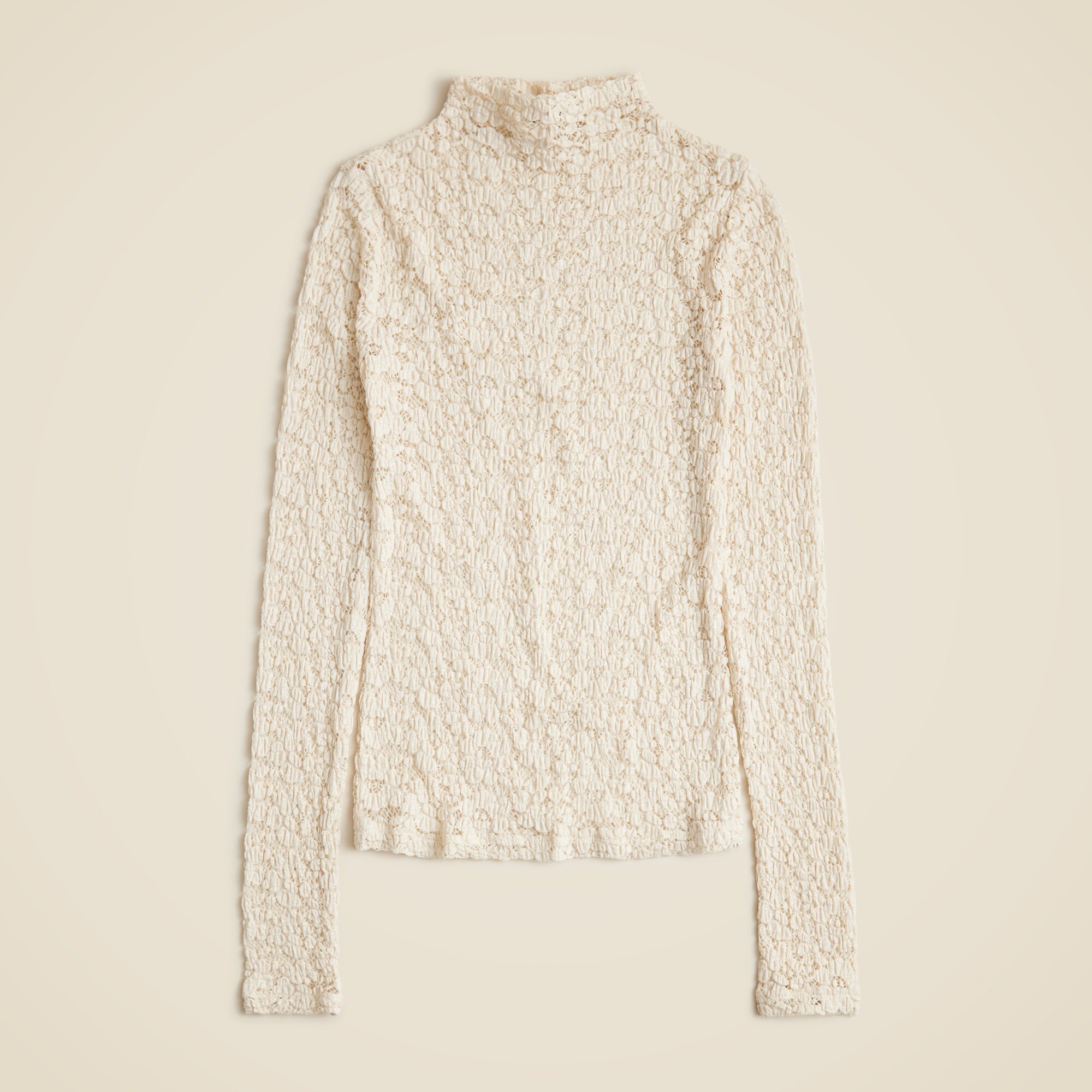 Lace mockneck top
