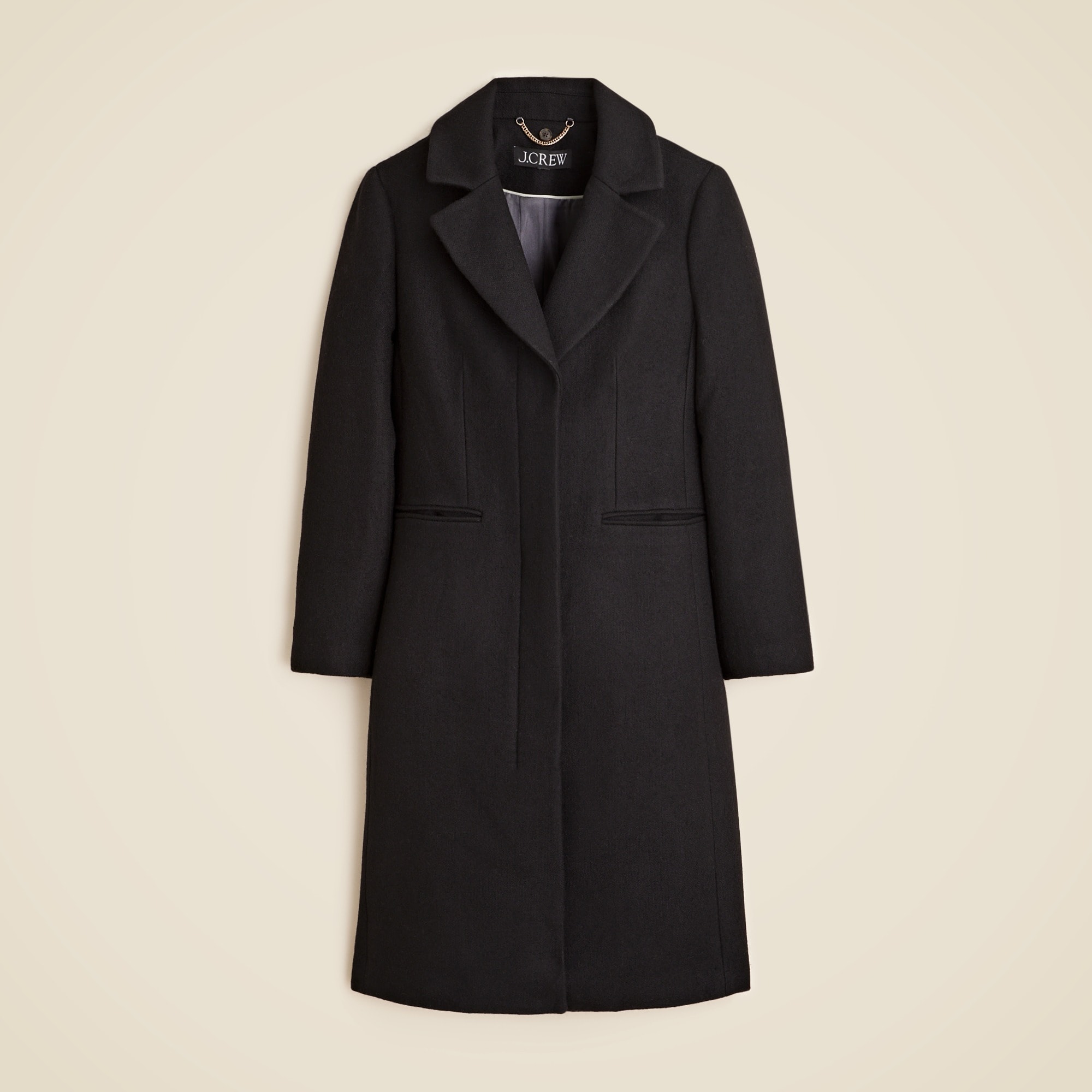 J.Crew: Collection Savoy Faux Fur-trim Topcoat In Italian