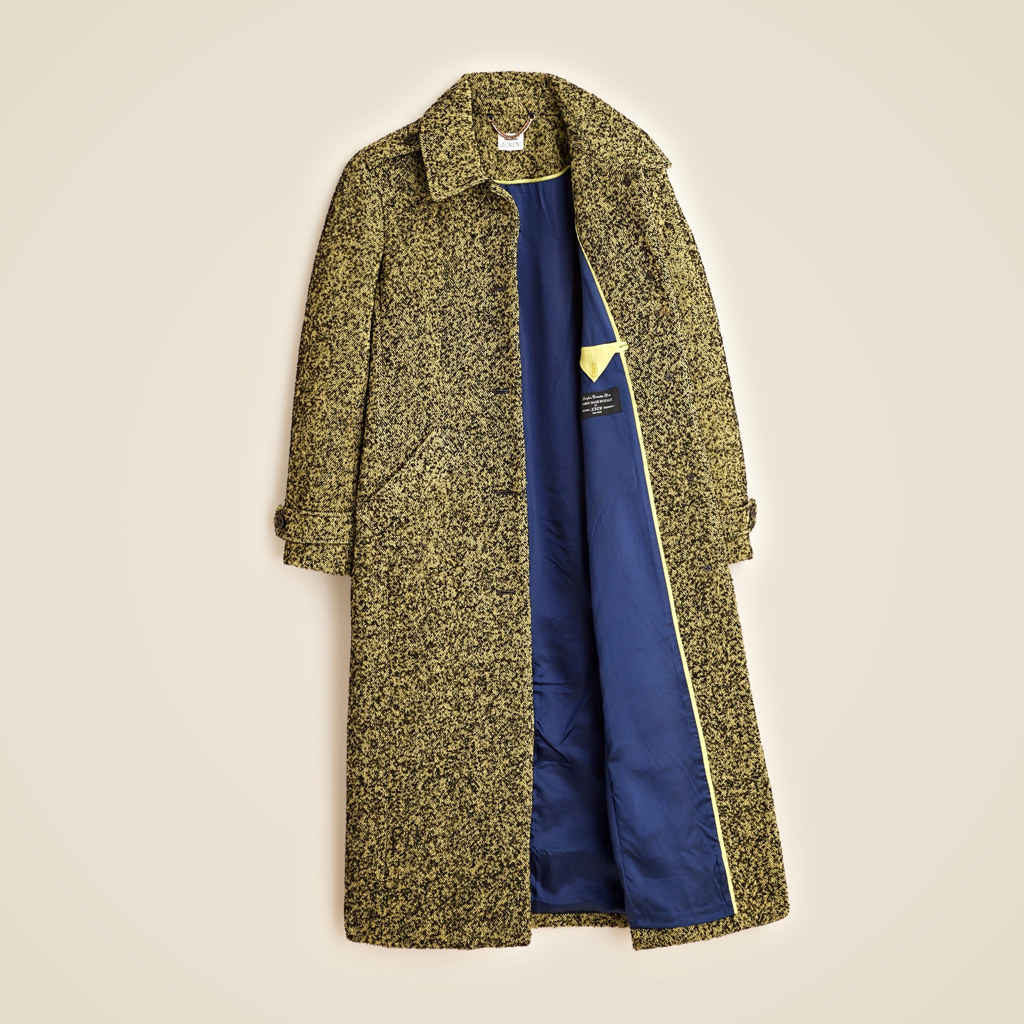 Christopher John Rogers X J.Crew topcoat in herringbone bouclé