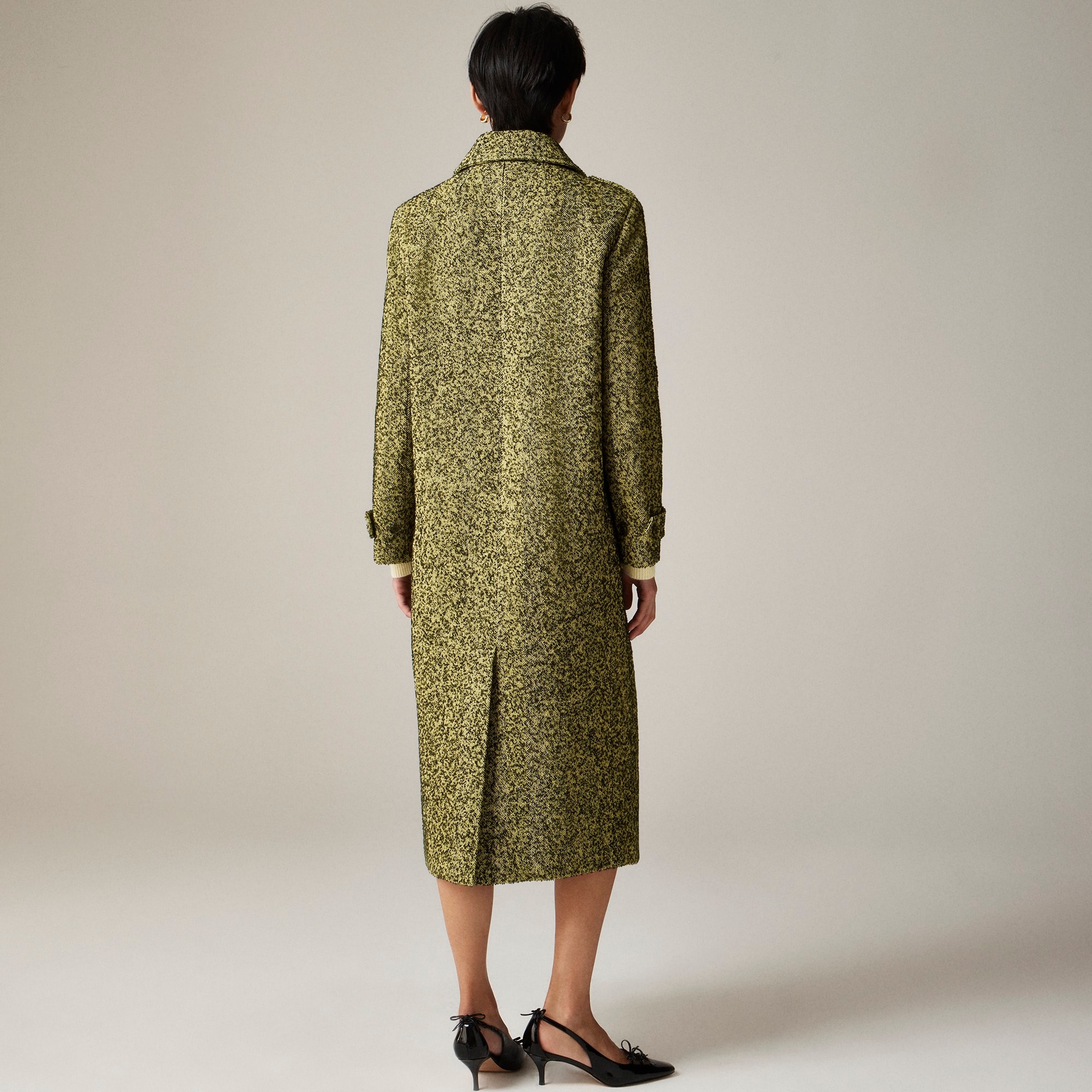 Christopher John Rogers X J.Crew topcoat in herringbone bouclé
