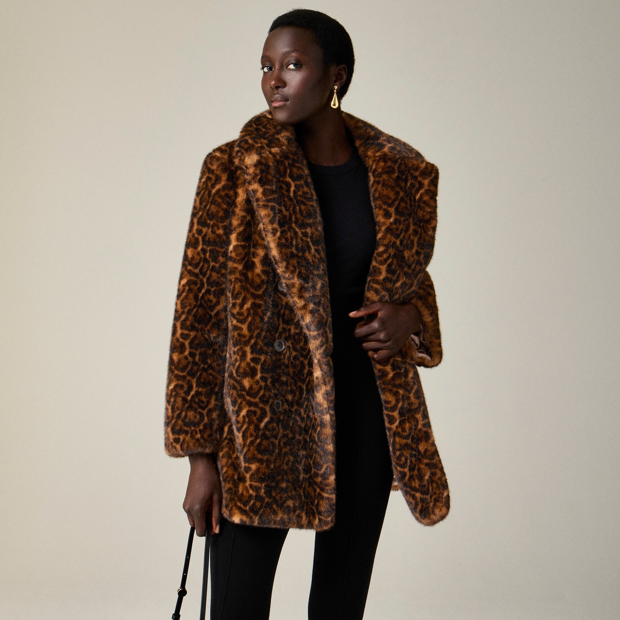 Leopard coat j crew discount