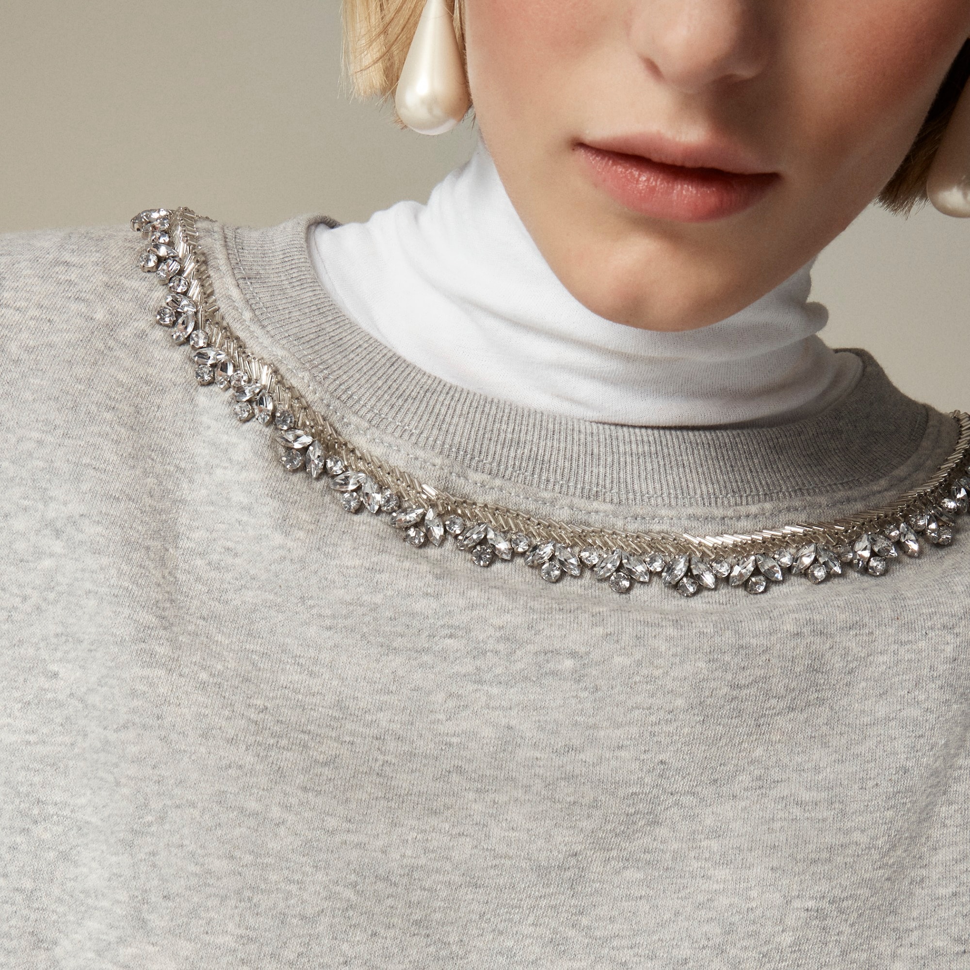 Heritage fleece crewneck sweatshirt with embellishments