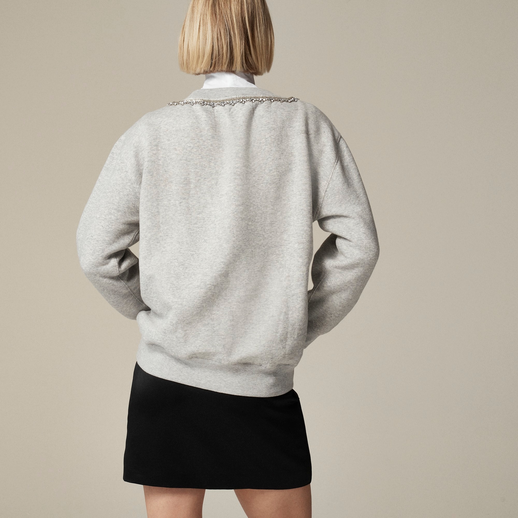 Heritage fleece crewneck sweatshirt with embellishments