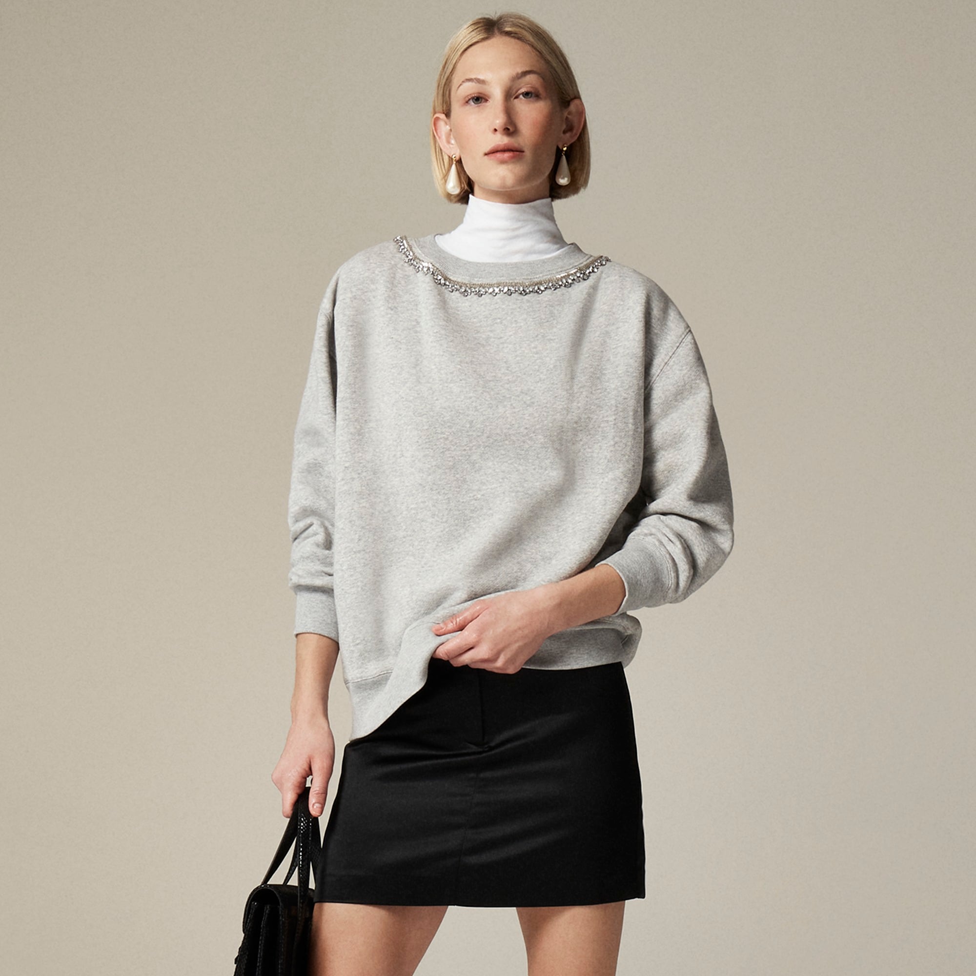 Heritage fleece crewneck sweatshirt with embellishments
