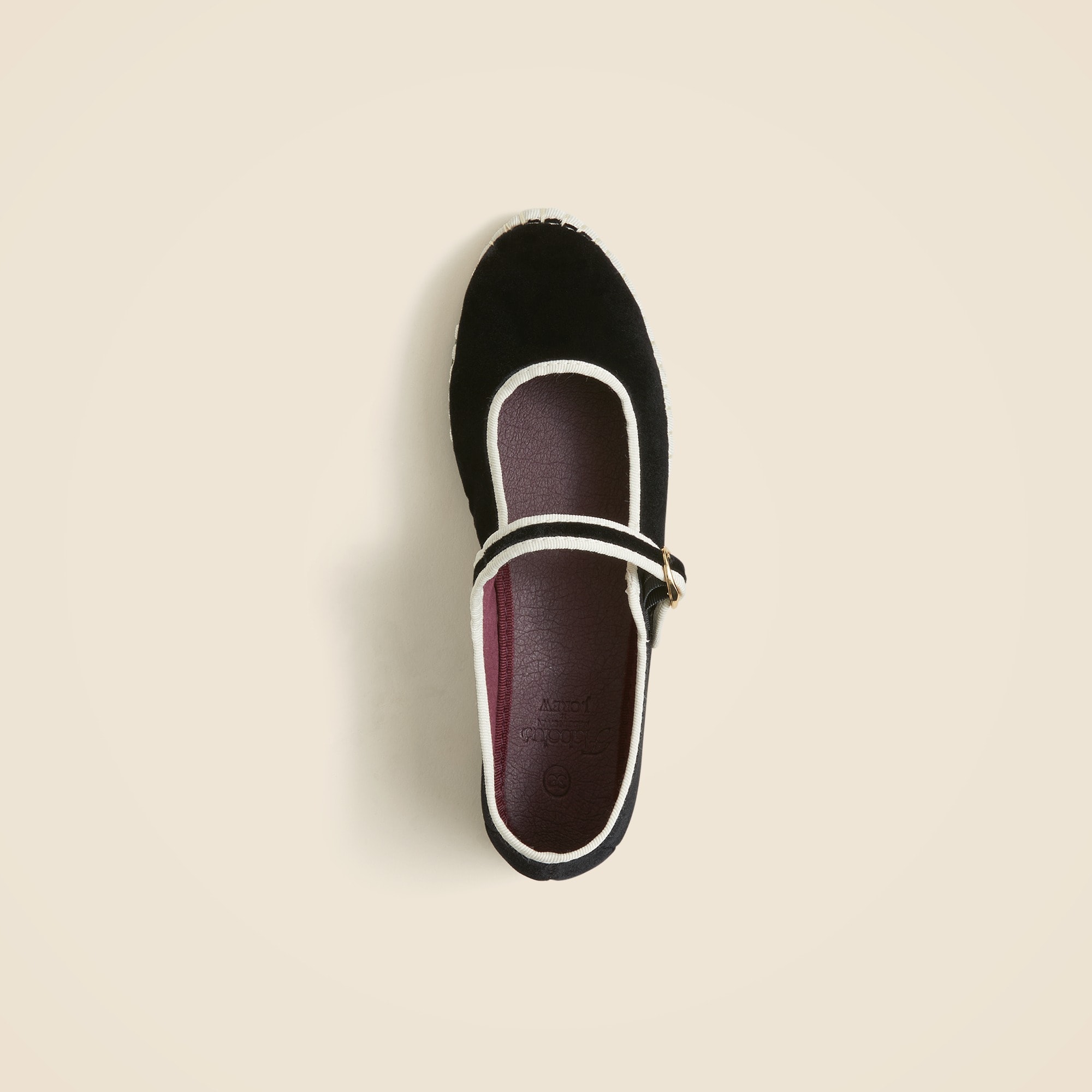 Flabelus X J.Crew Mary Jane espadrilles in velvet