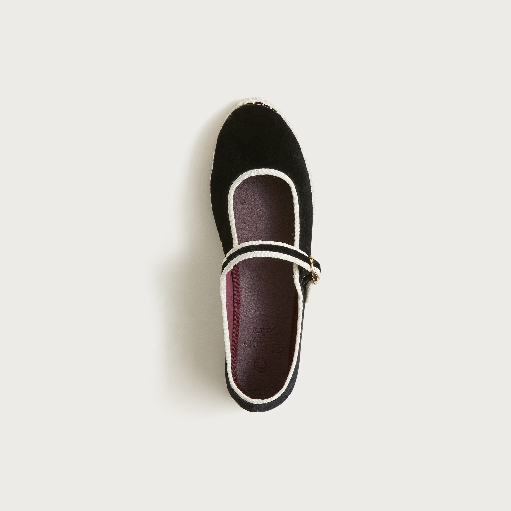 Flabelus X J.Crew Mary Jane espadrilles in velvet