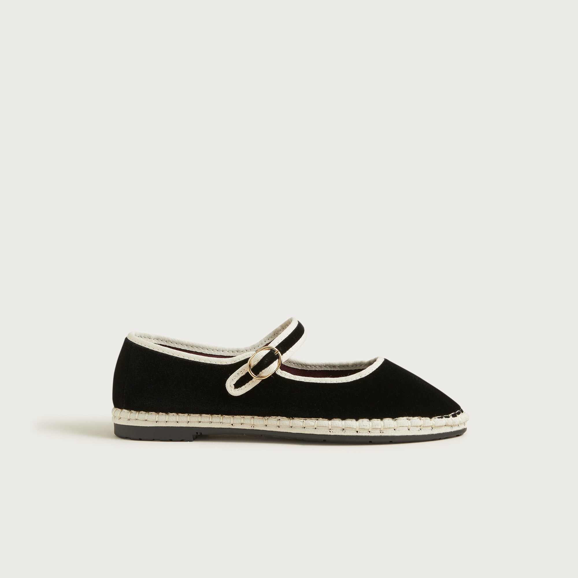 Flabelus X J.Crew Mary Jane espadrilles in velvet