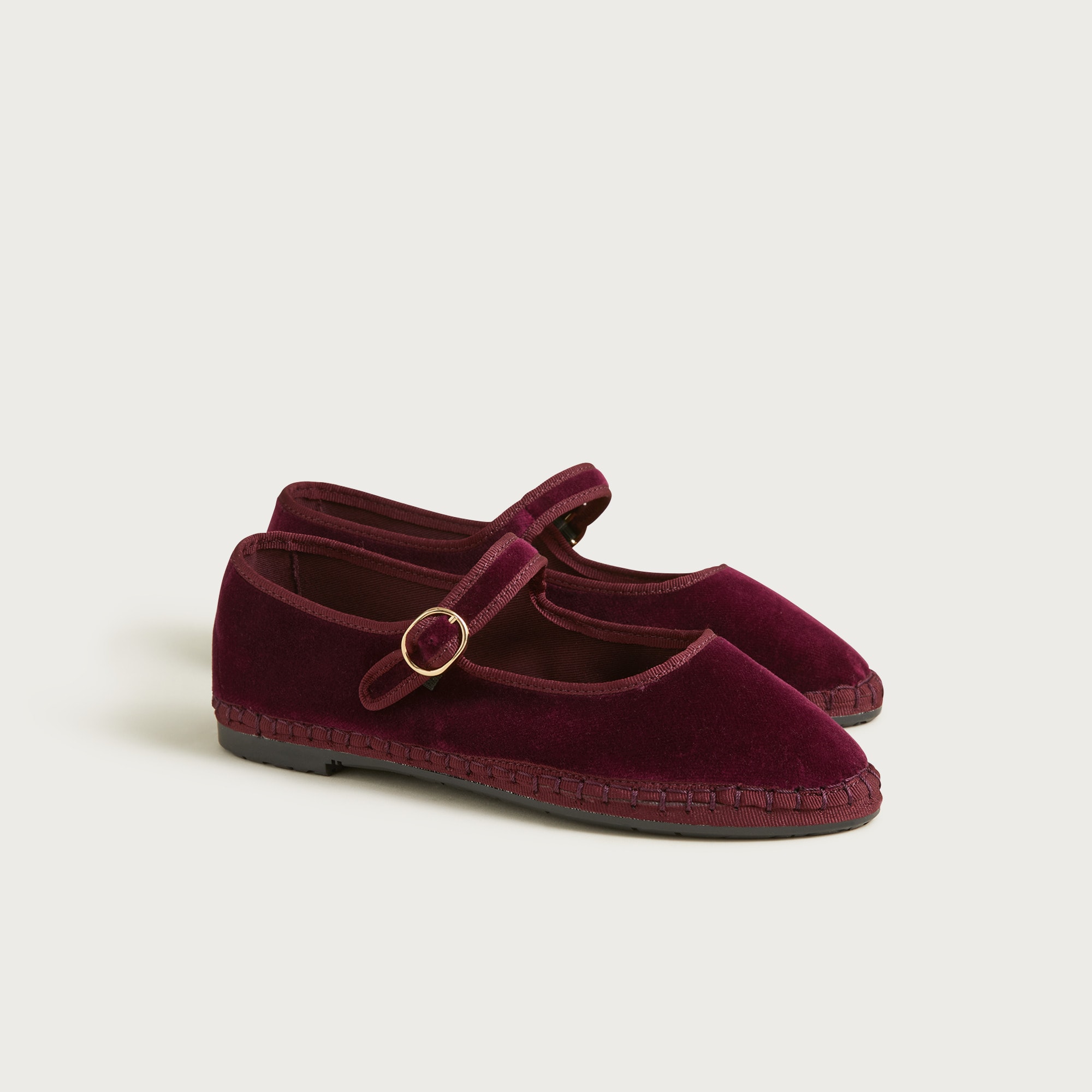Flabelus X J.Crew Mary Jane espadrilles in velvet