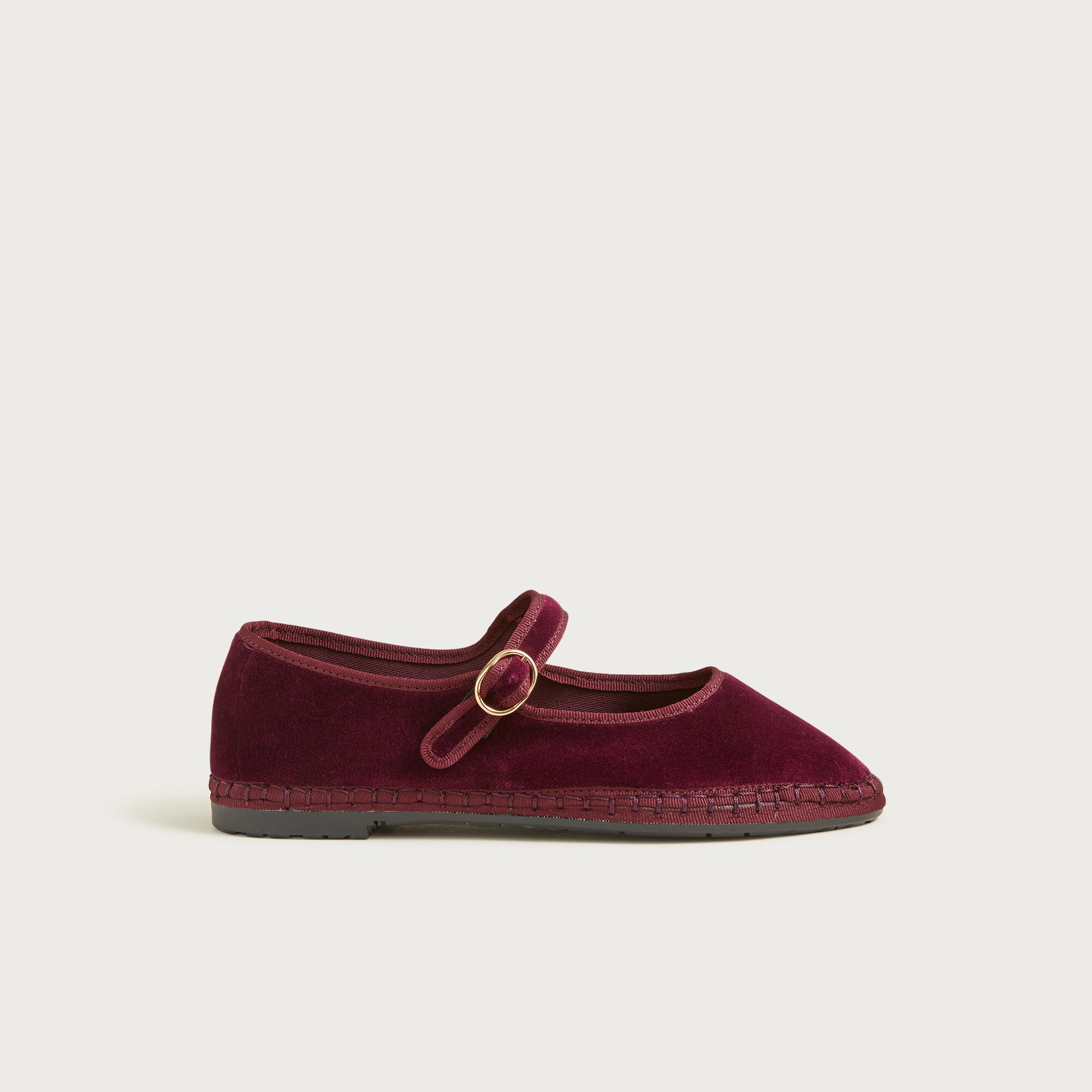 Flabelus X J.Crew Mary Jane espadrilles in velvet