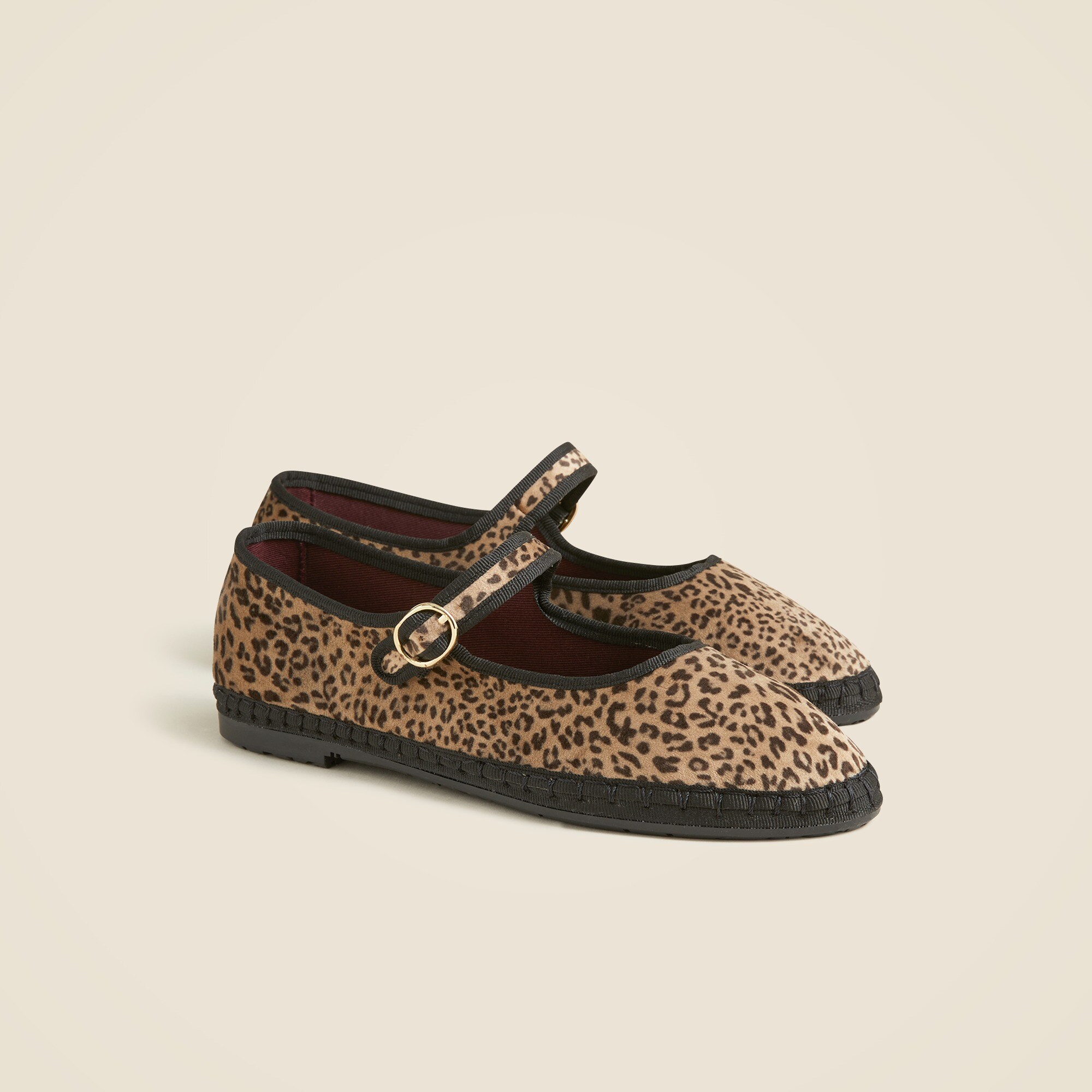 J.Crew Flabelus X J.Crew Mary Jane Espadrille Flats In Leopard Print For Women