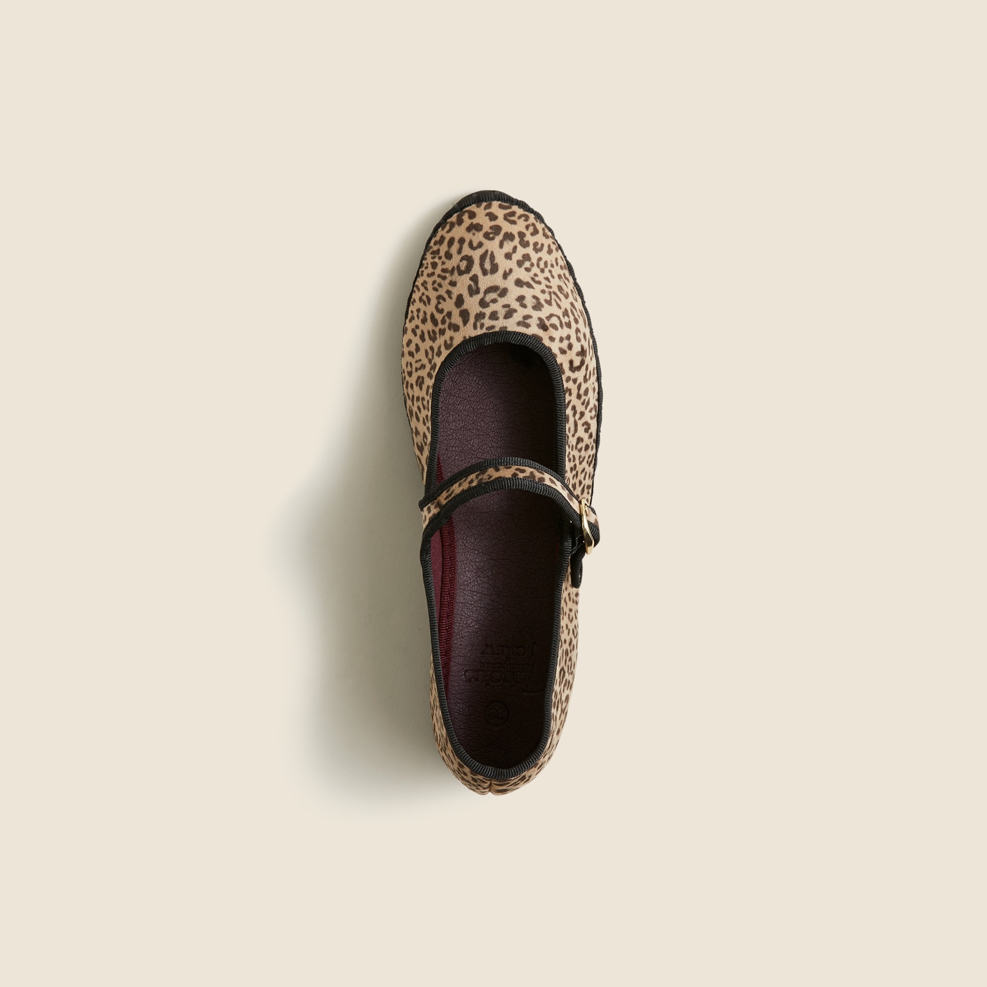Flabelus X J.Crew Mary Jane espadrille flats in leopard print