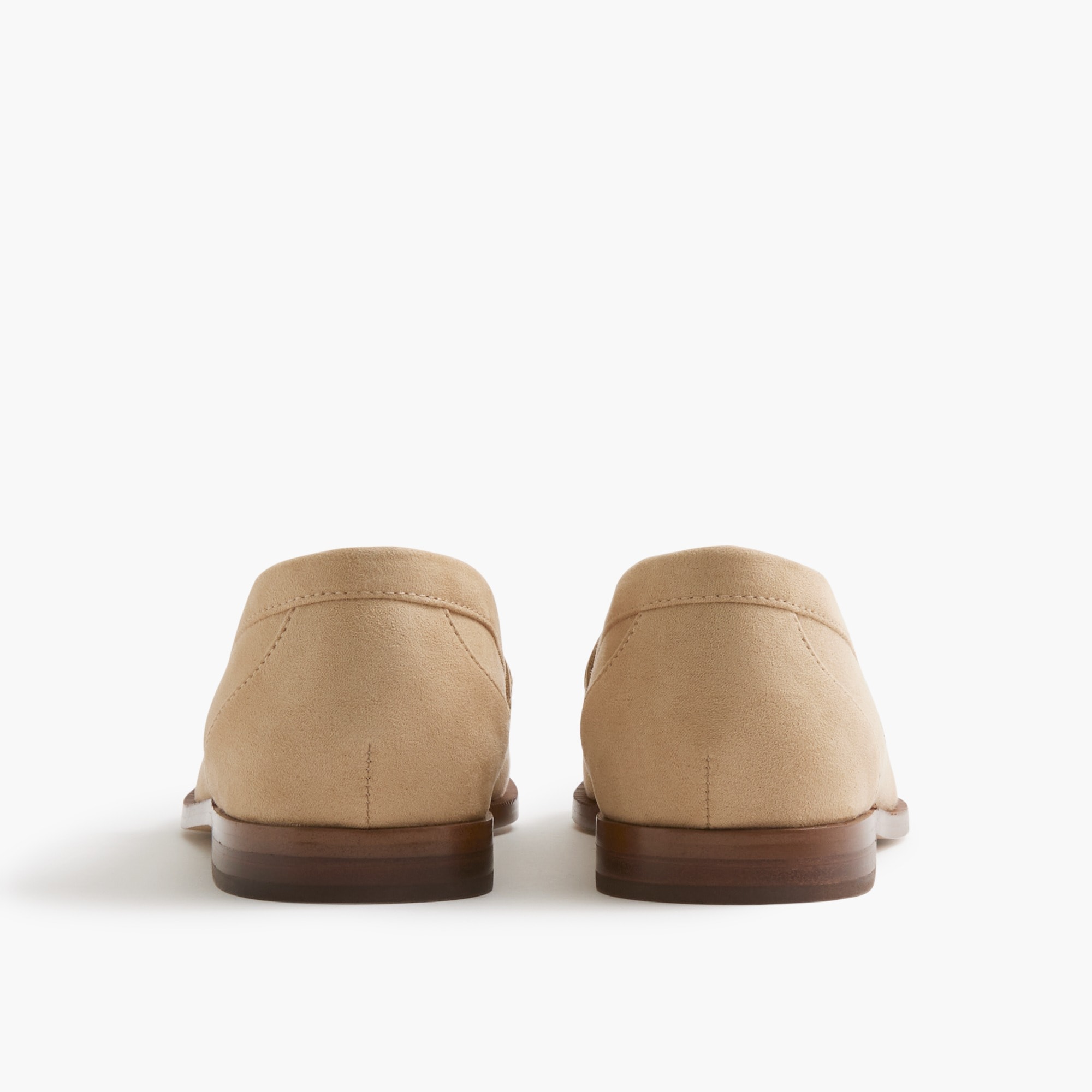 Sueded bow loafers