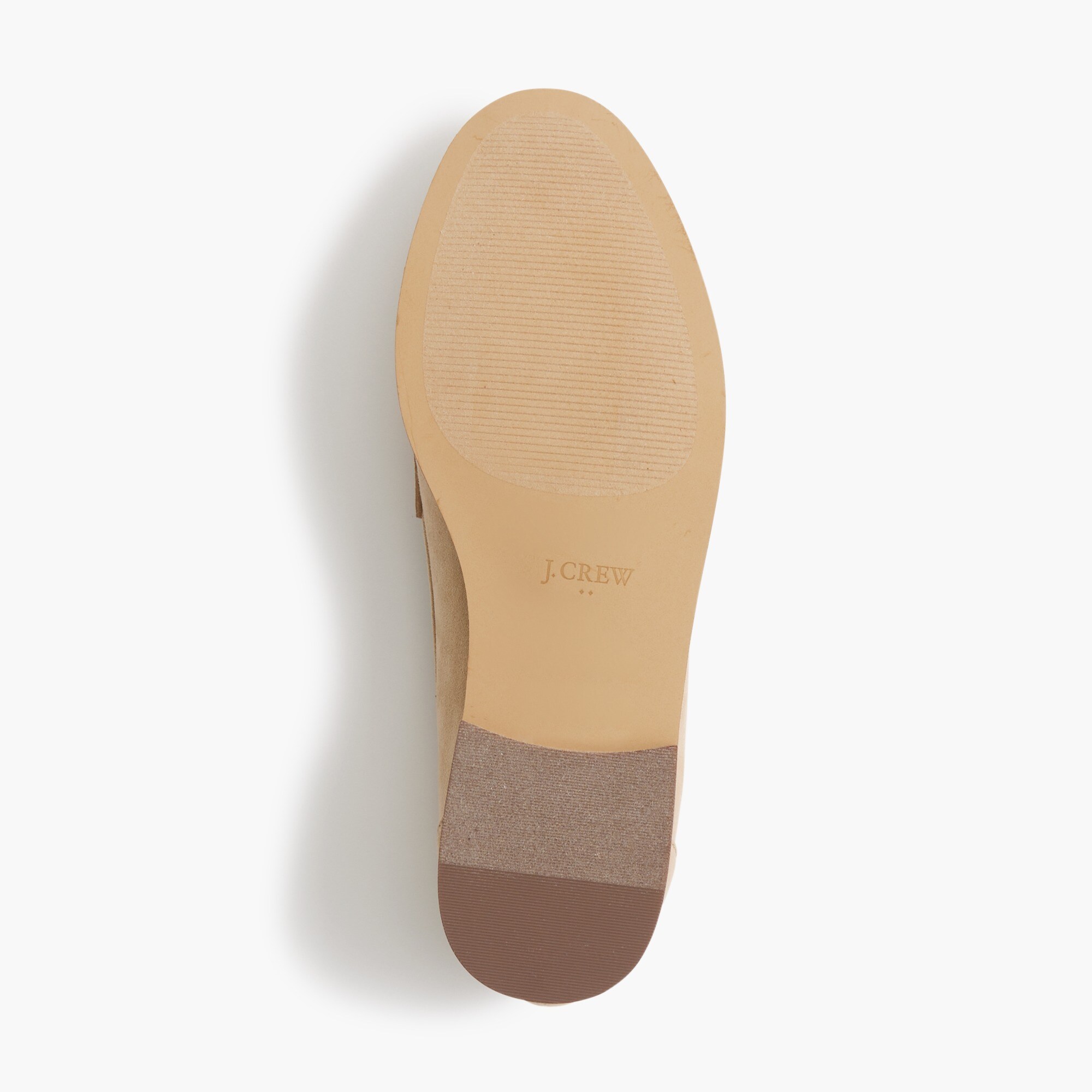 Sueded bow loafers
