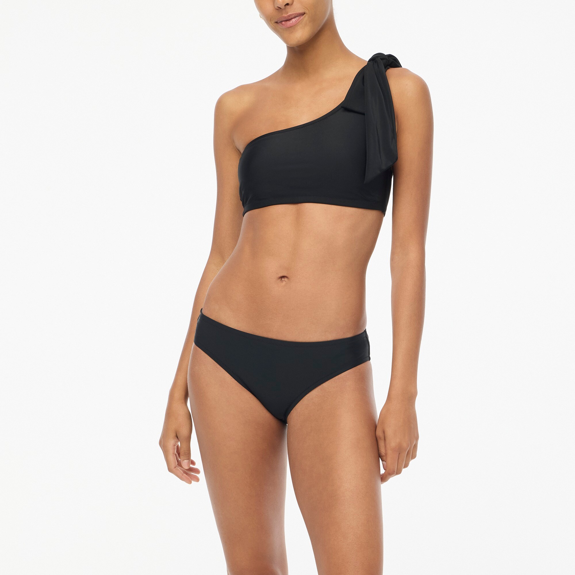 One-shoulder bow bikini top