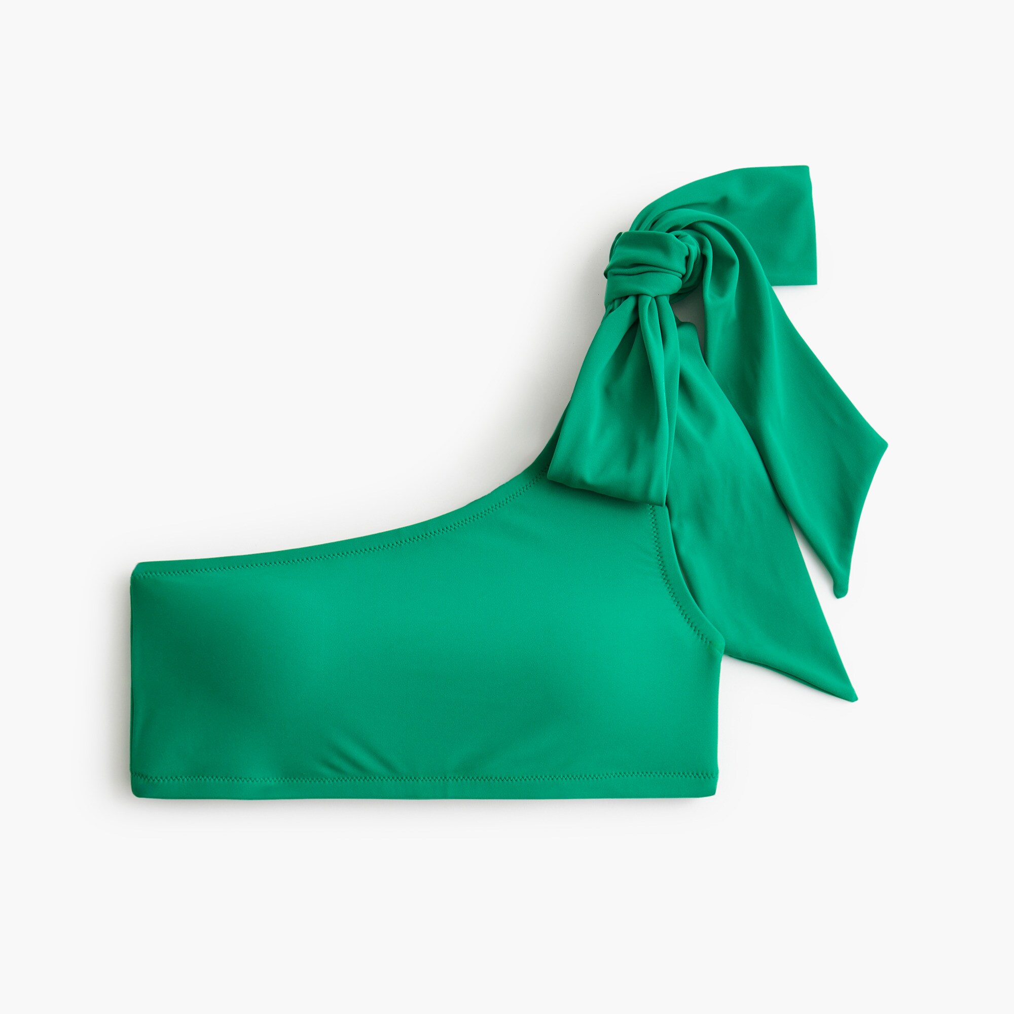 One-shoulder bow bikini top