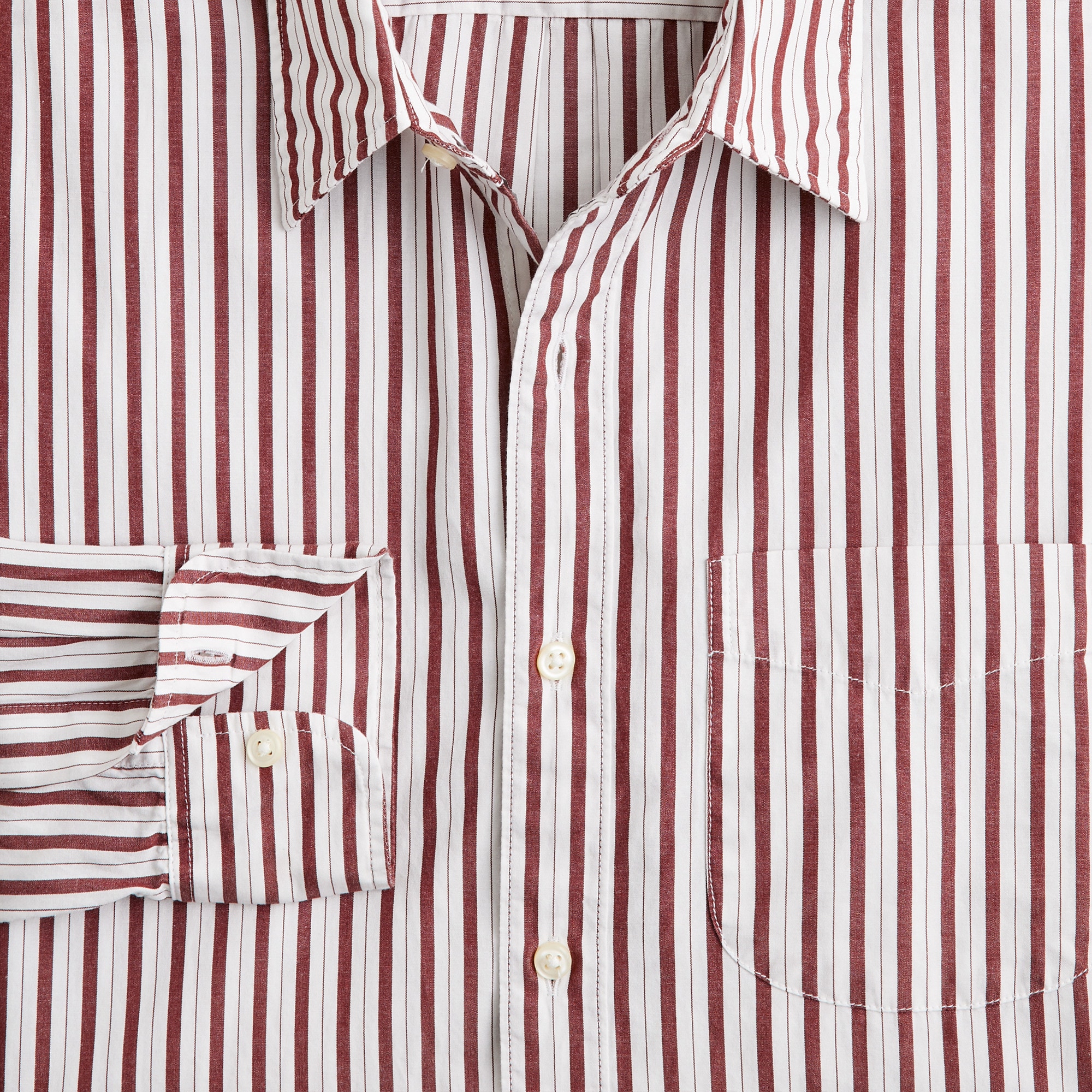 Secret Wash cotton poplin shirt with point collar