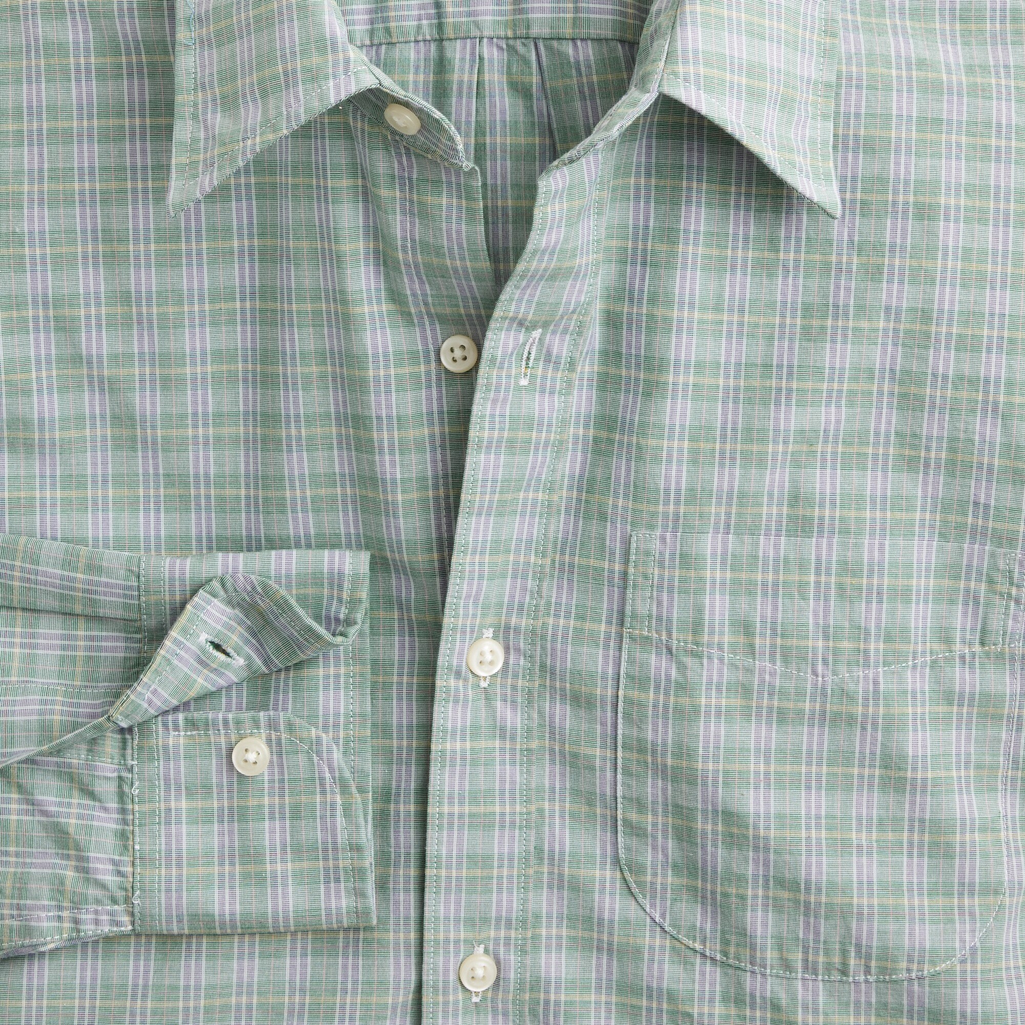 Secret Wash cotton poplin shirt with point collar