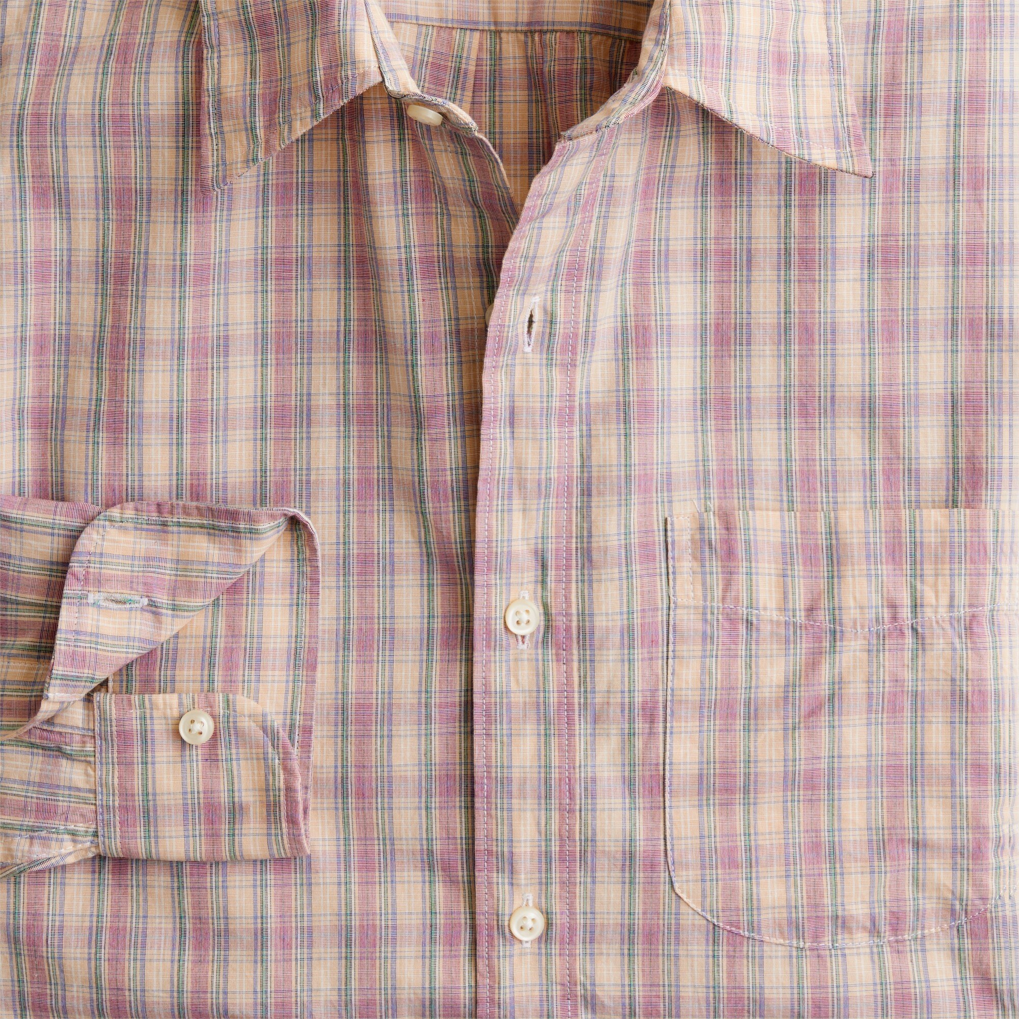 Secret Wash cotton poplin shirt with point collar