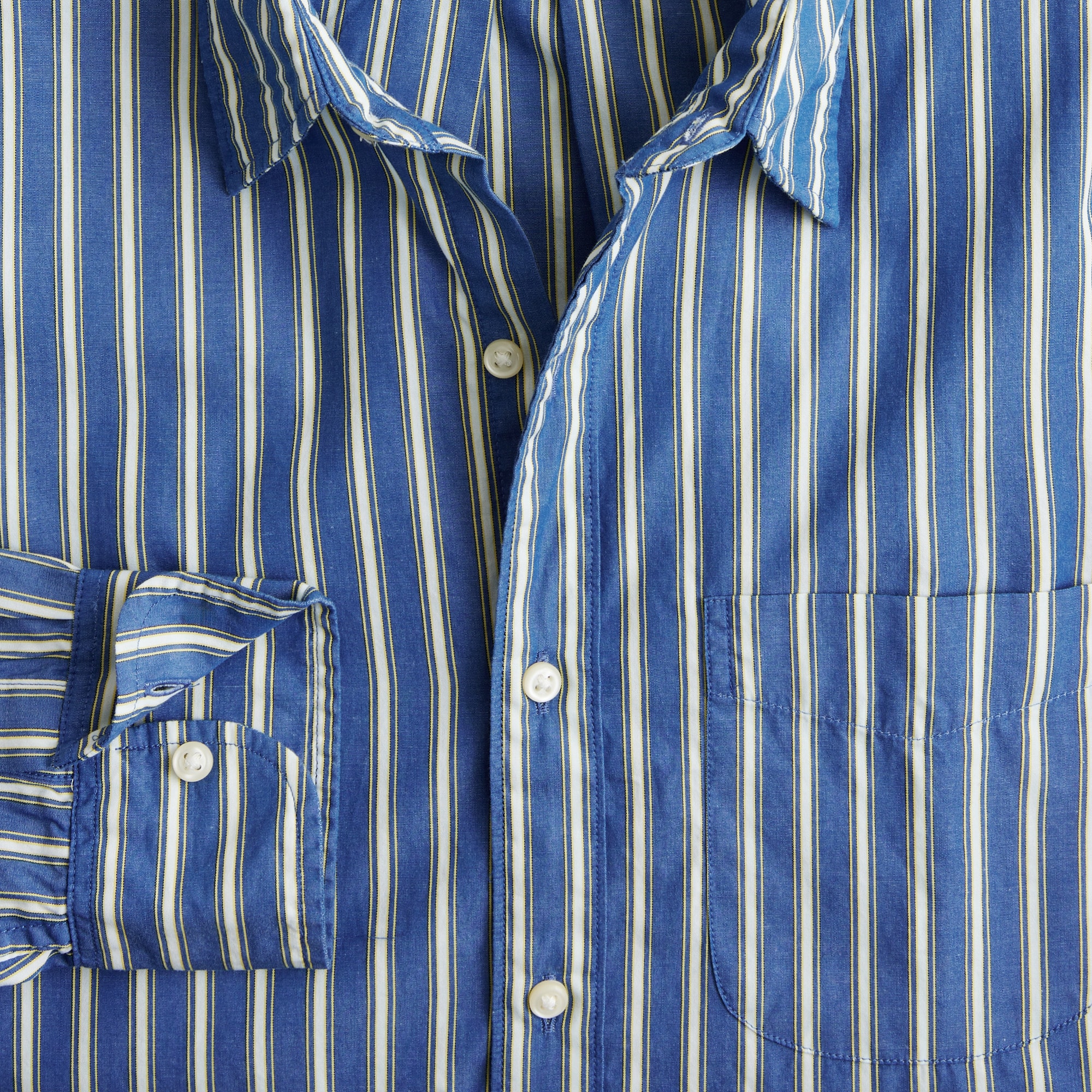 Secret Wash cotton poplin shirt with point collar