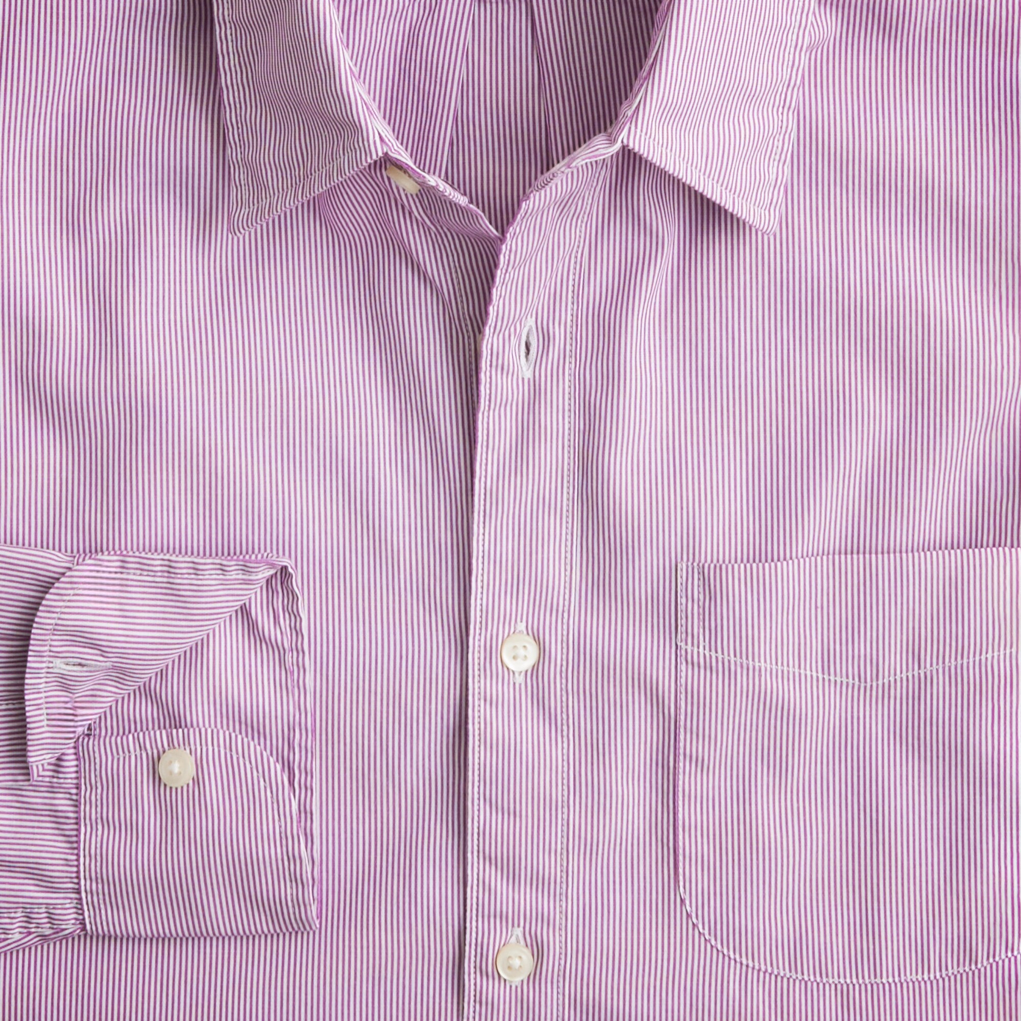 Secret Wash cotton poplin shirt with point collar