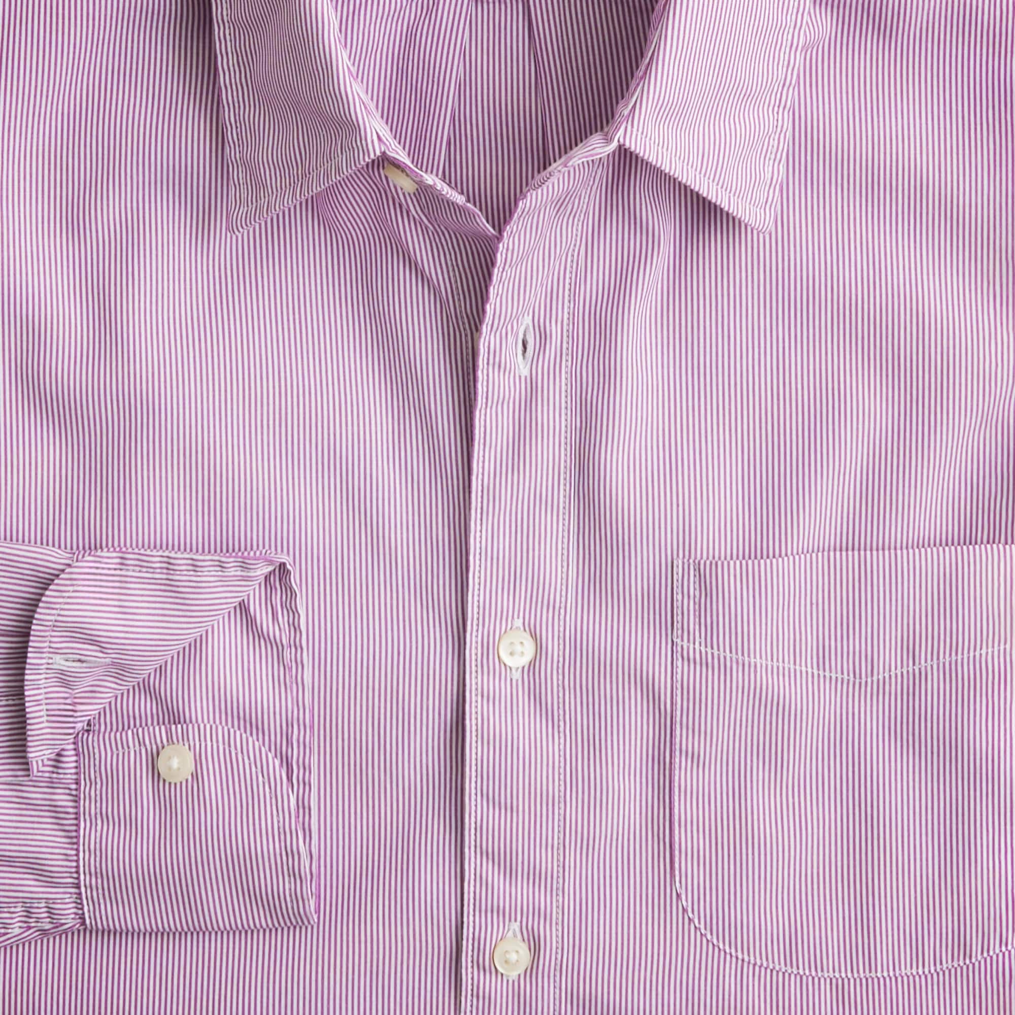 Secret Wash cotton poplin shirt with point collar