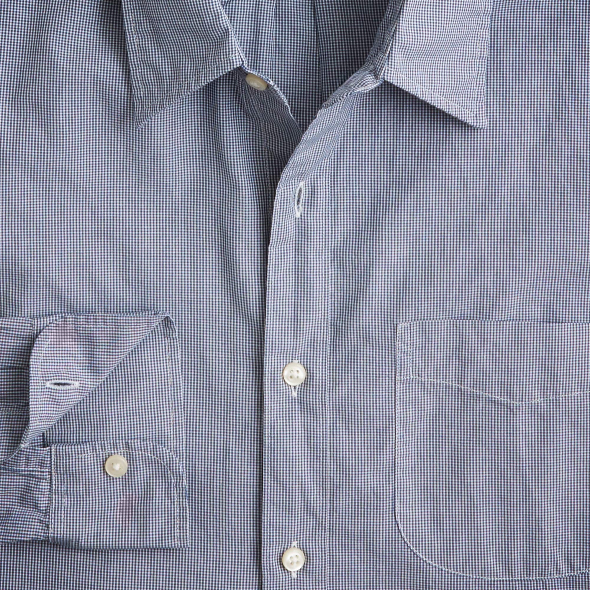 Secret Wash cotton poplin shirt with point collar