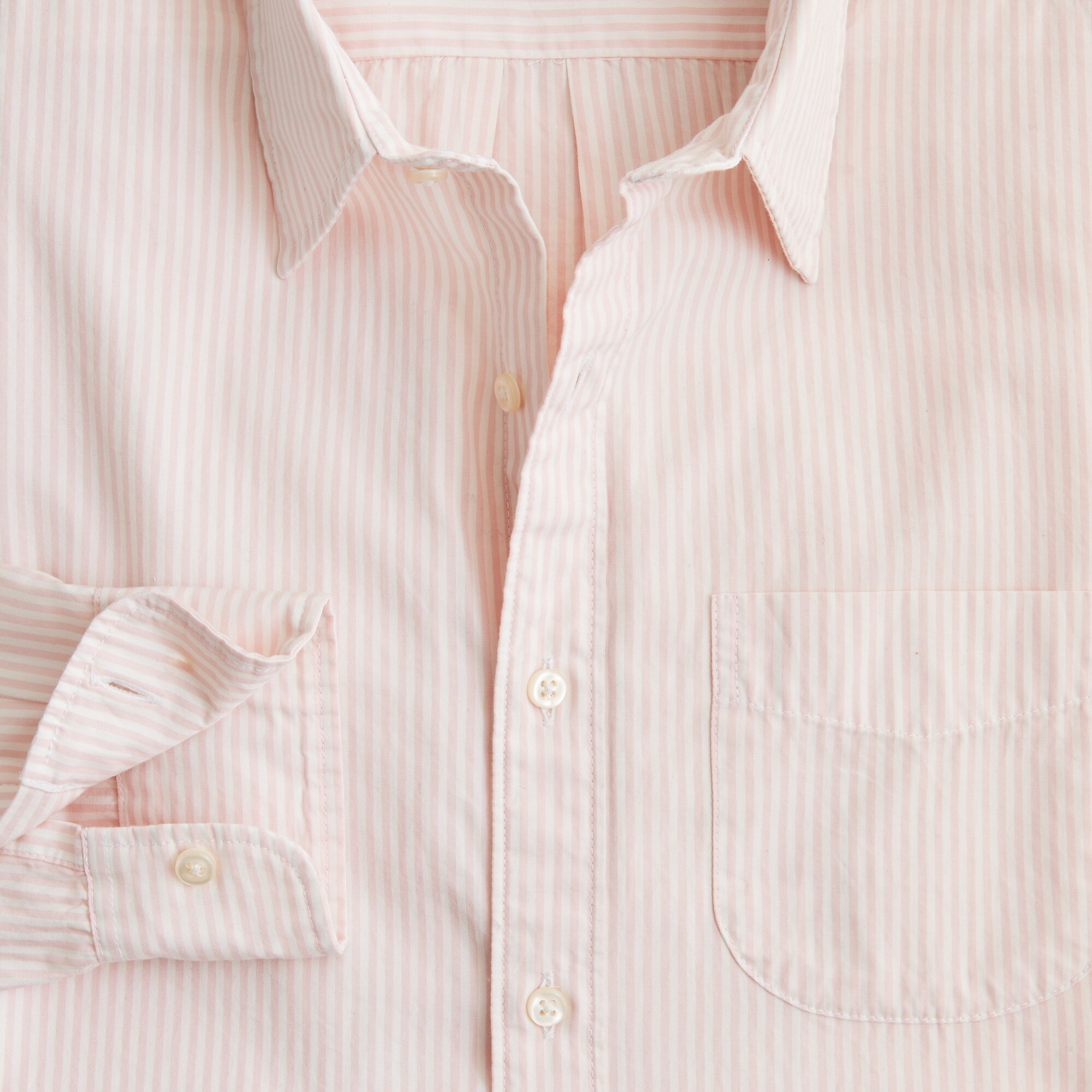 Slim Untucked Secret Wash cotton poplin shirt with point collar