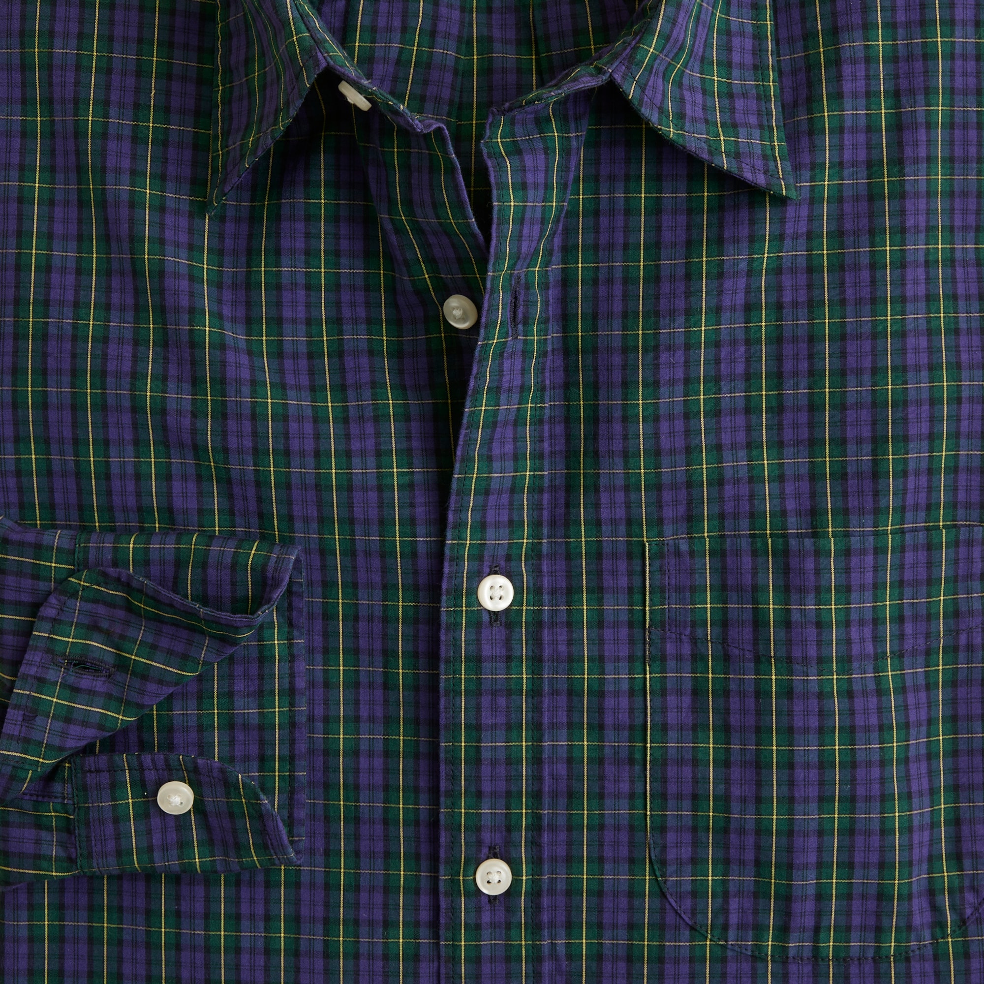 Secret Wash cotton poplin shirt with point collar
