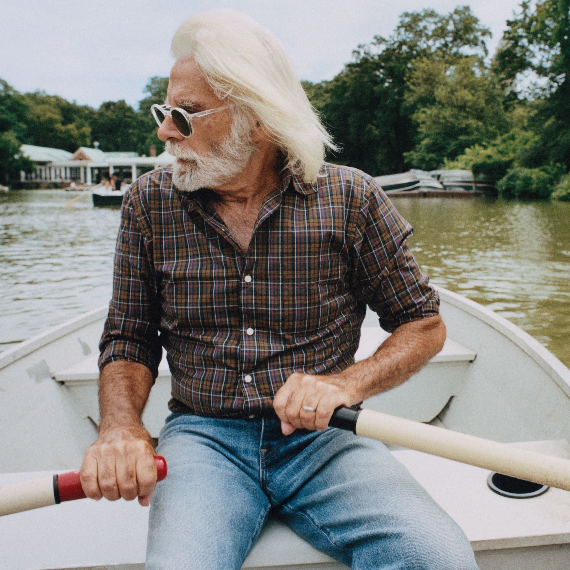 Secret Wash cotton poplin shirt with point collar