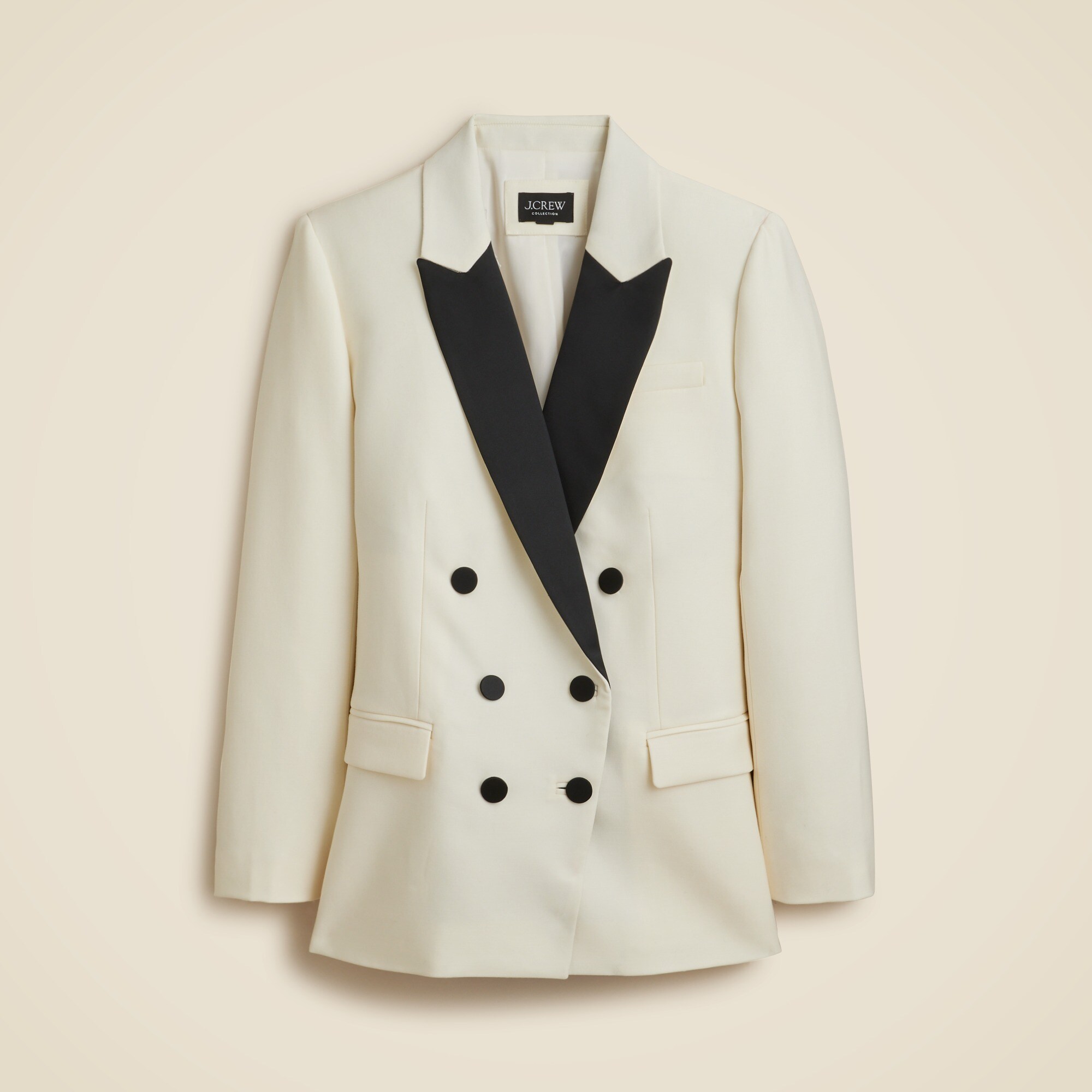 Collection relaxed double-breasted blazer in Italian tuxedo wool