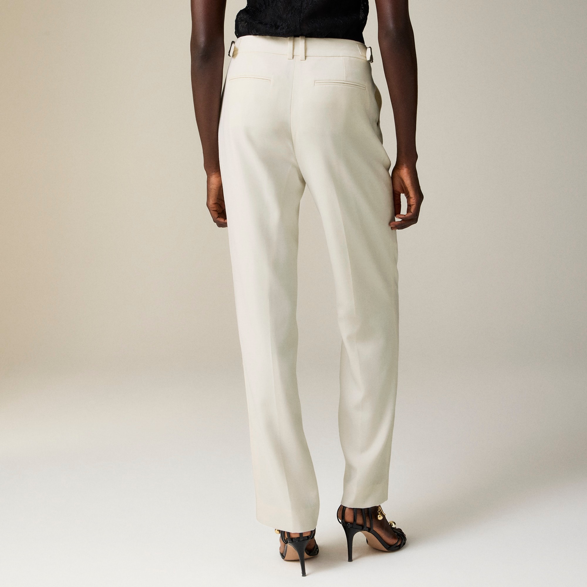 Collection high-rise Portia pant in tuxedo wool