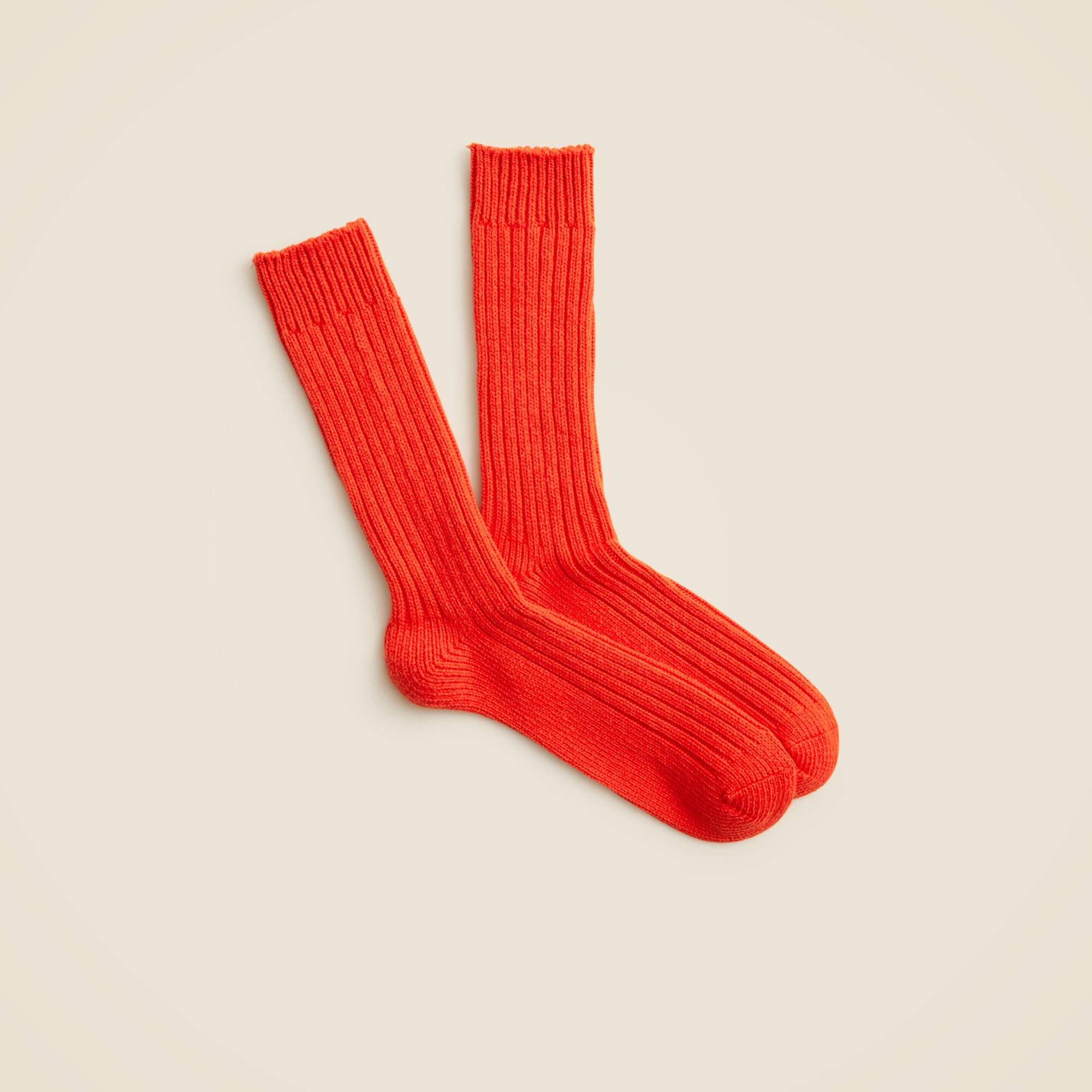 Ribbed wool-blend socks
