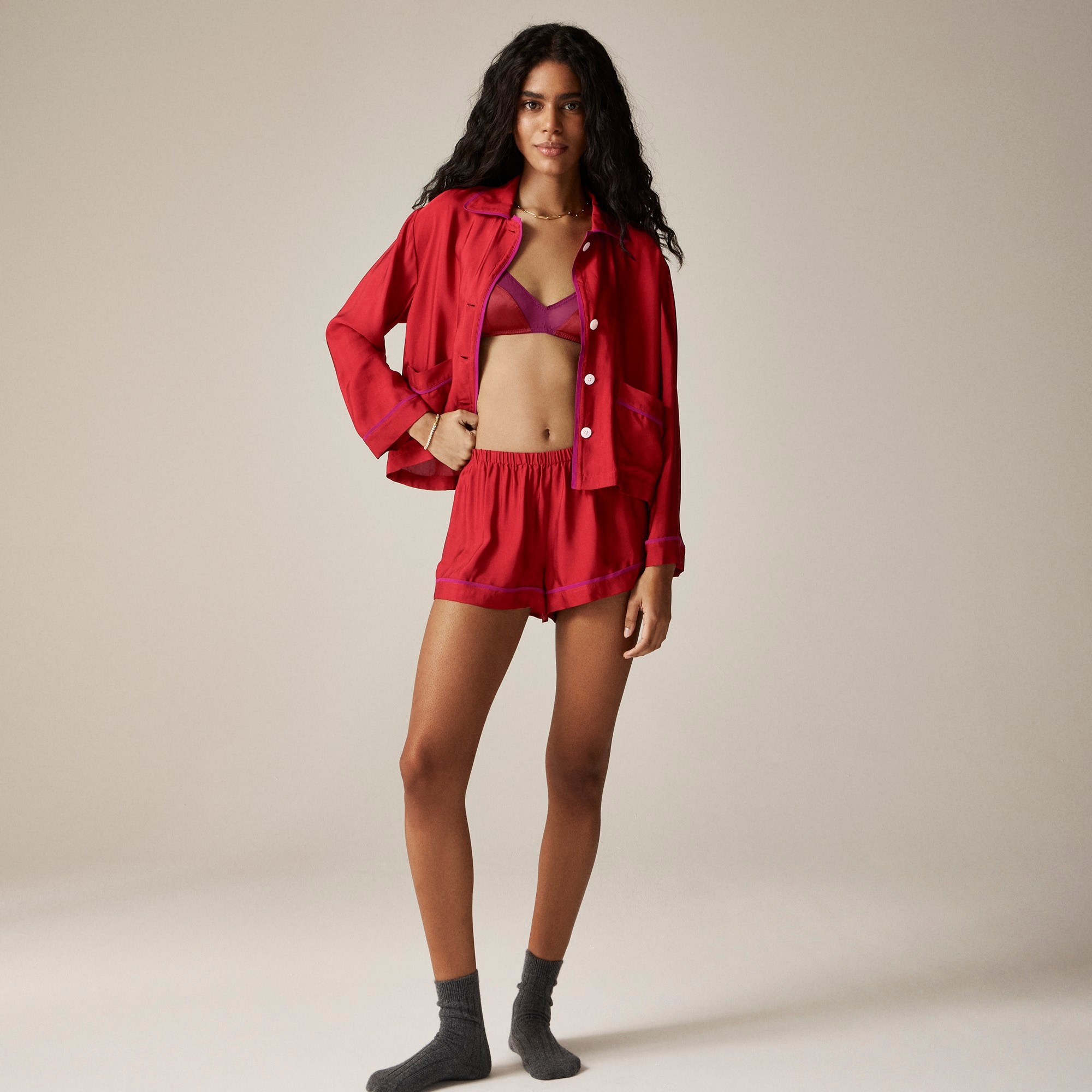 Araks X J.Crew pajama set in viscose twill