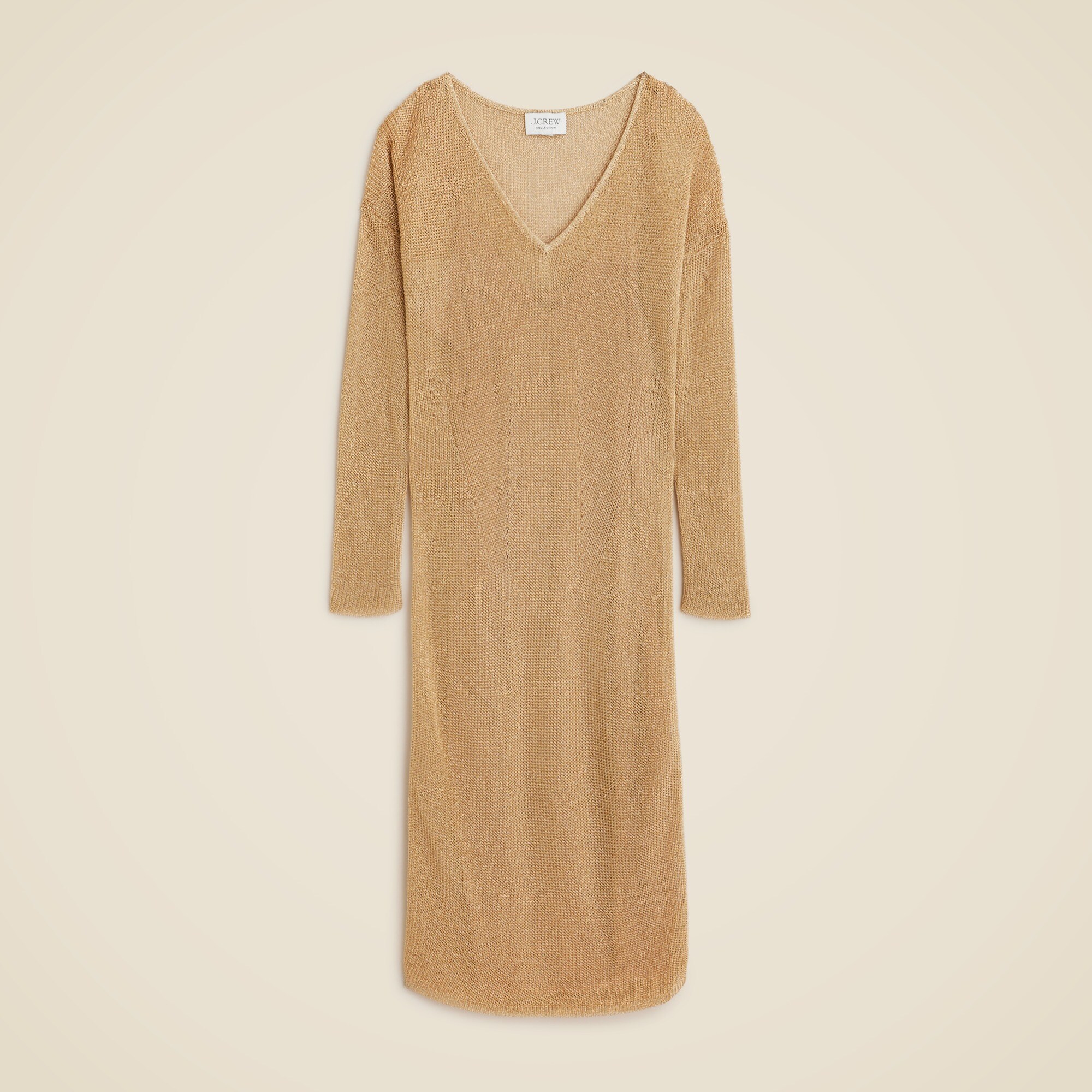 Collection Sheer Metallic Sweater-dress For Women | J.Crew