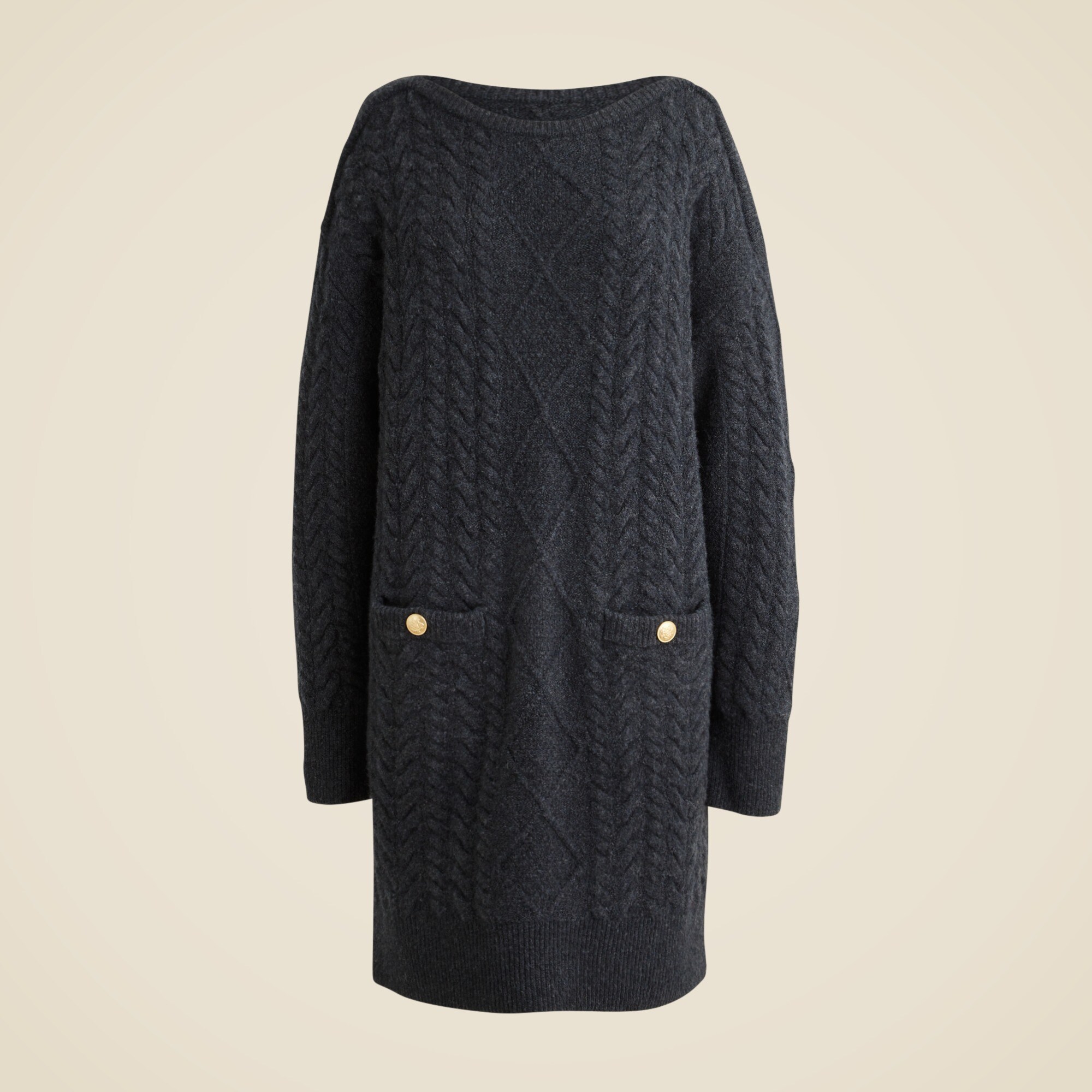 j crew cable knit sweater dress Rib-knit Mini Sweater-dress For Women