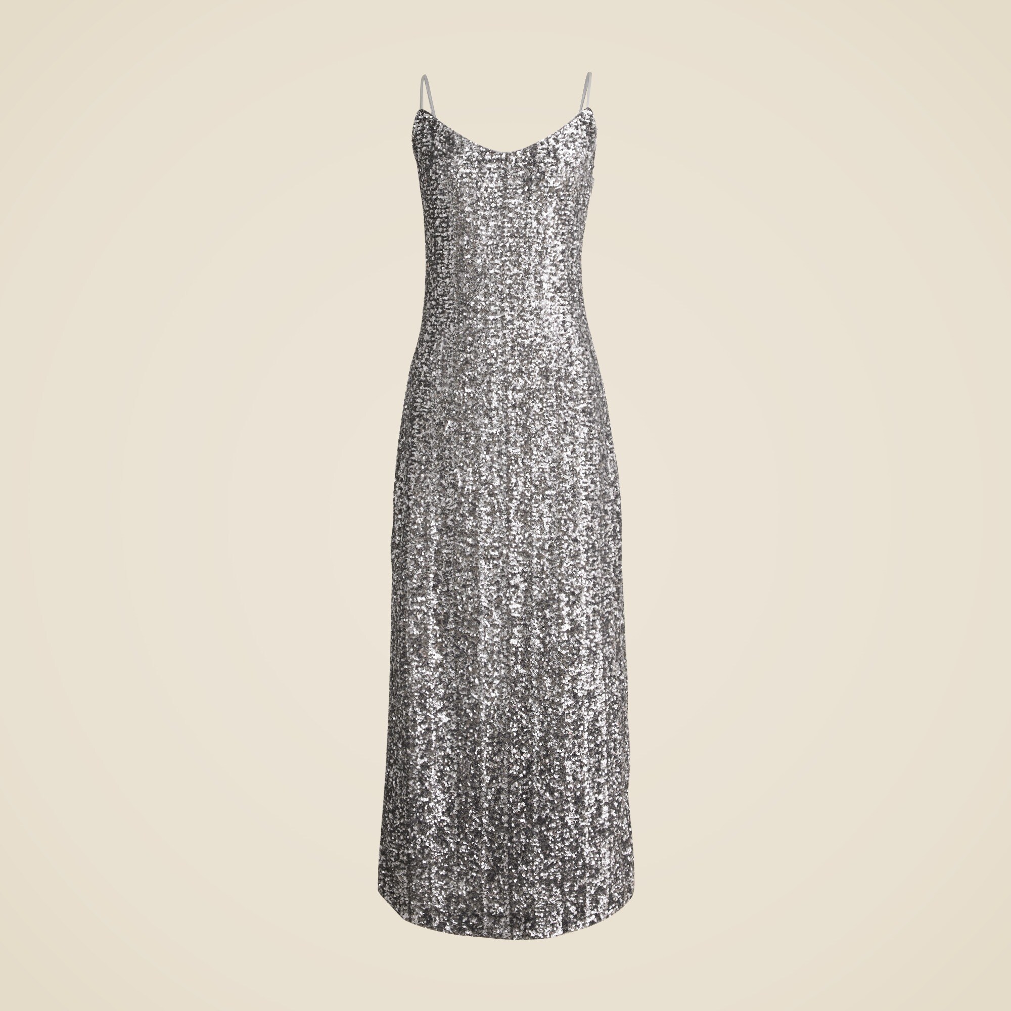 Sequin floor-length slip dress