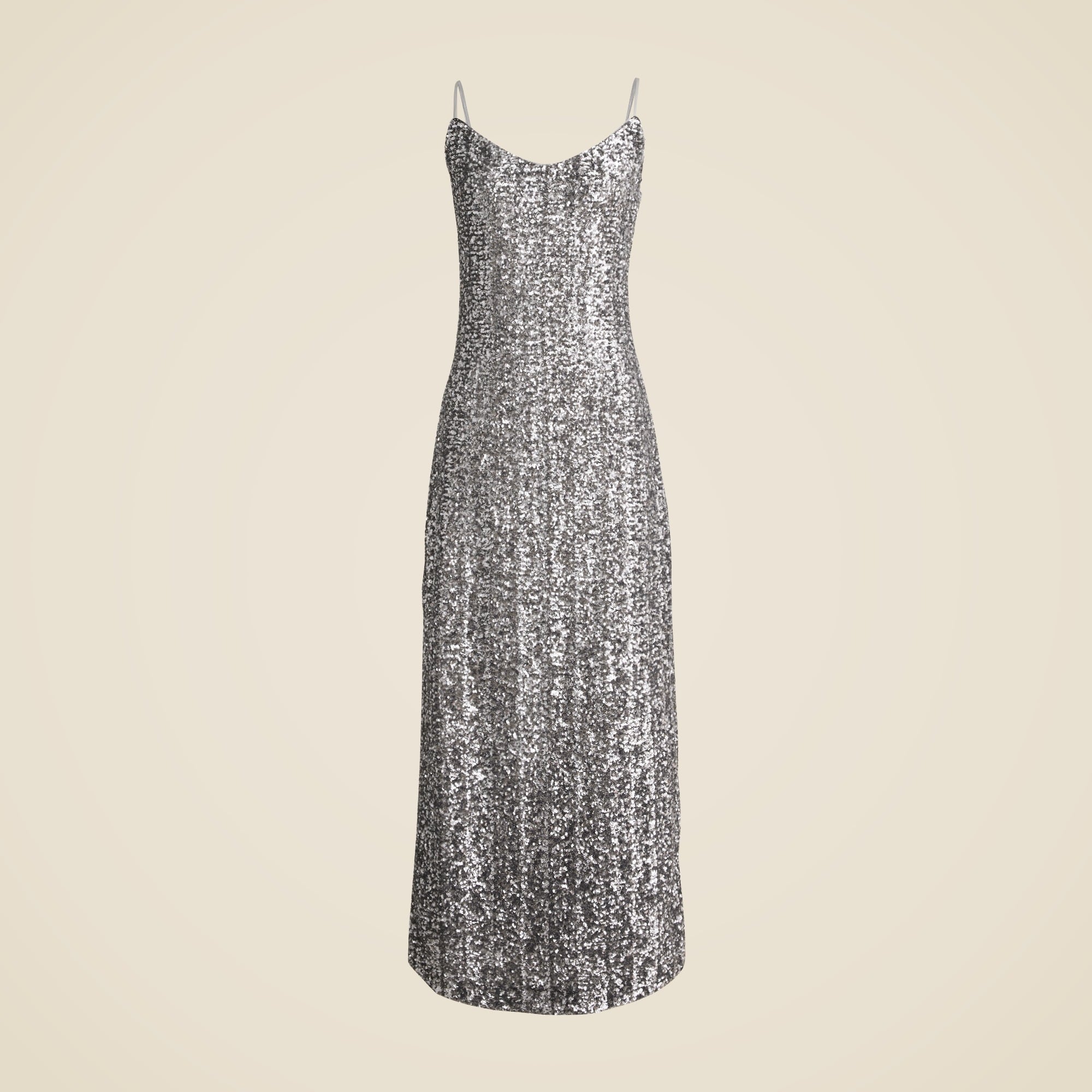 Sequin floor-length slip dress